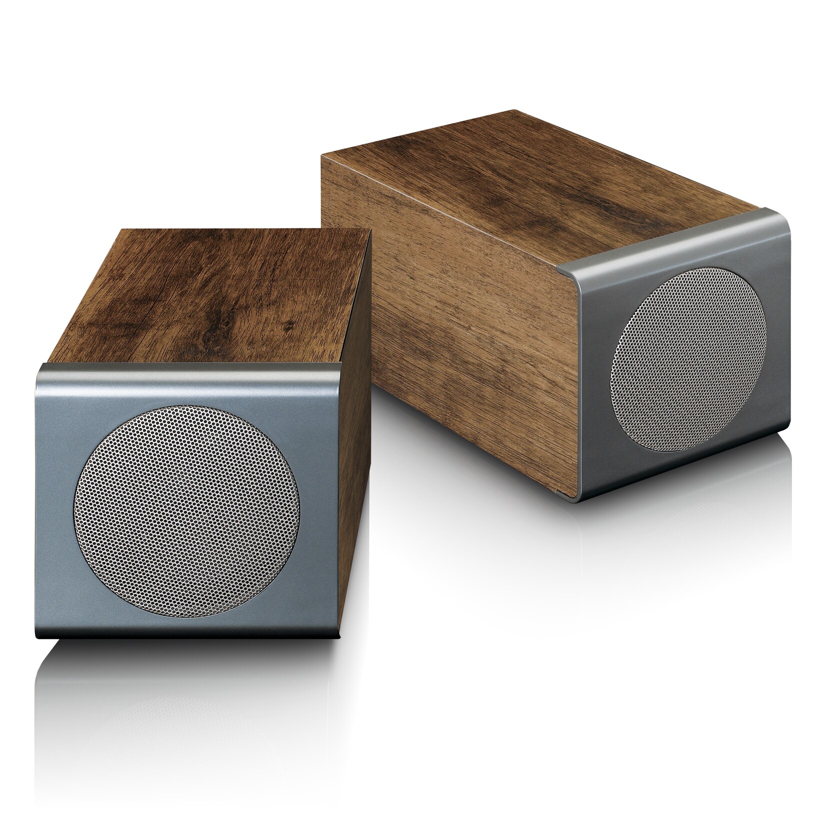 Lenco Stereo Set – FM en DAB+ Radio met Bluetooth 5.0 en Retro Design