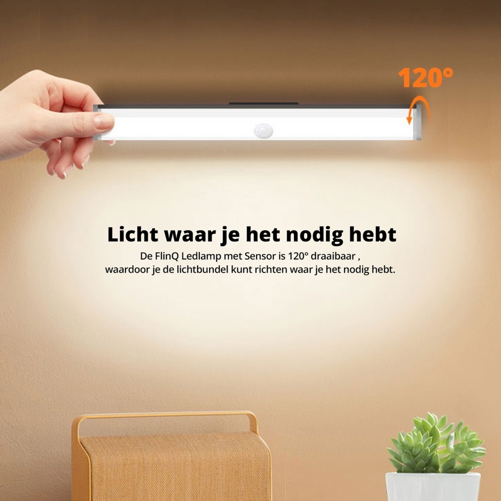 FlinQ FlinQ Verstelbare LED Verlichting met Bewegingssensor