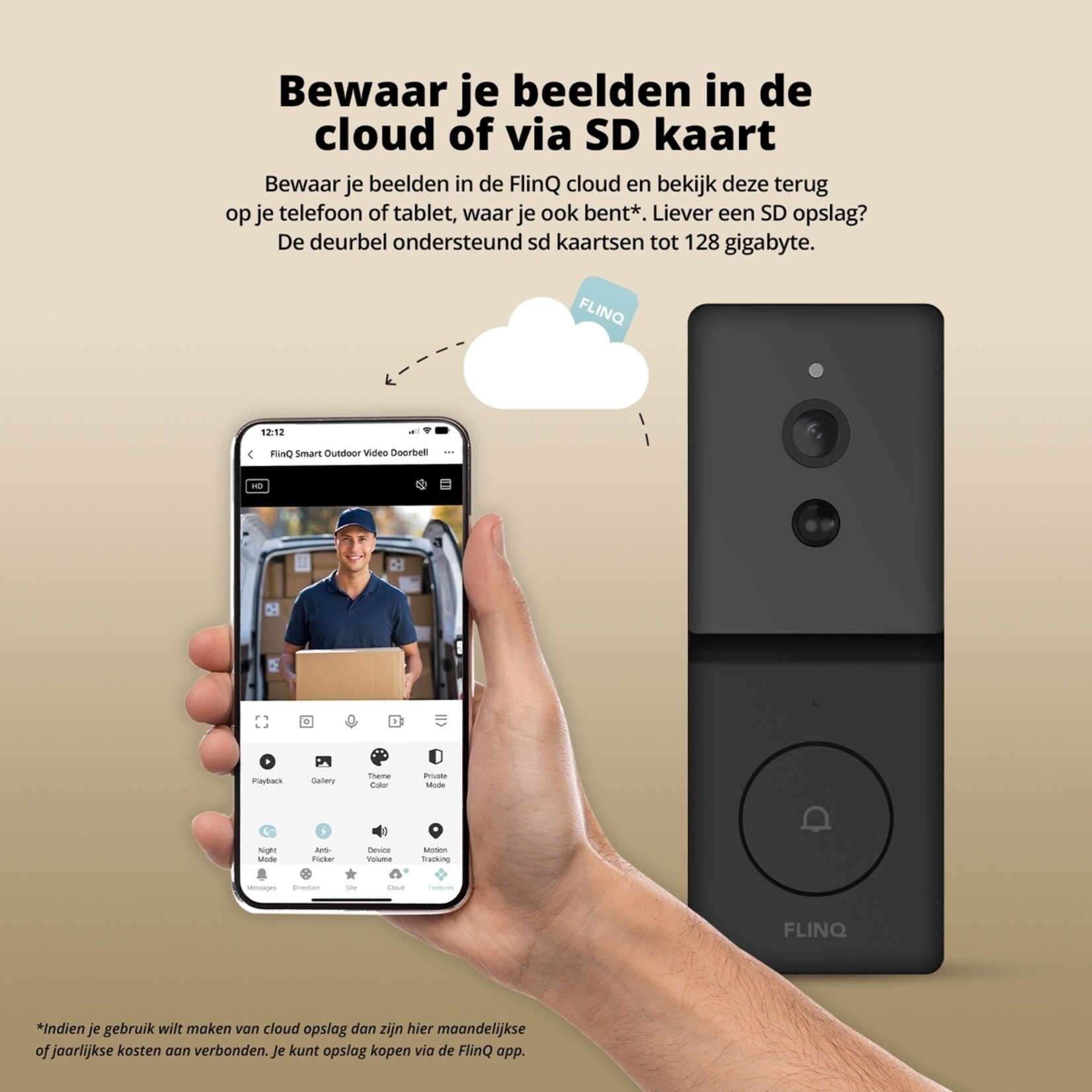 FlinQ FlinQ Smart Video Deurbel - Makkelijk te bedienen via de gratis FlinQ App