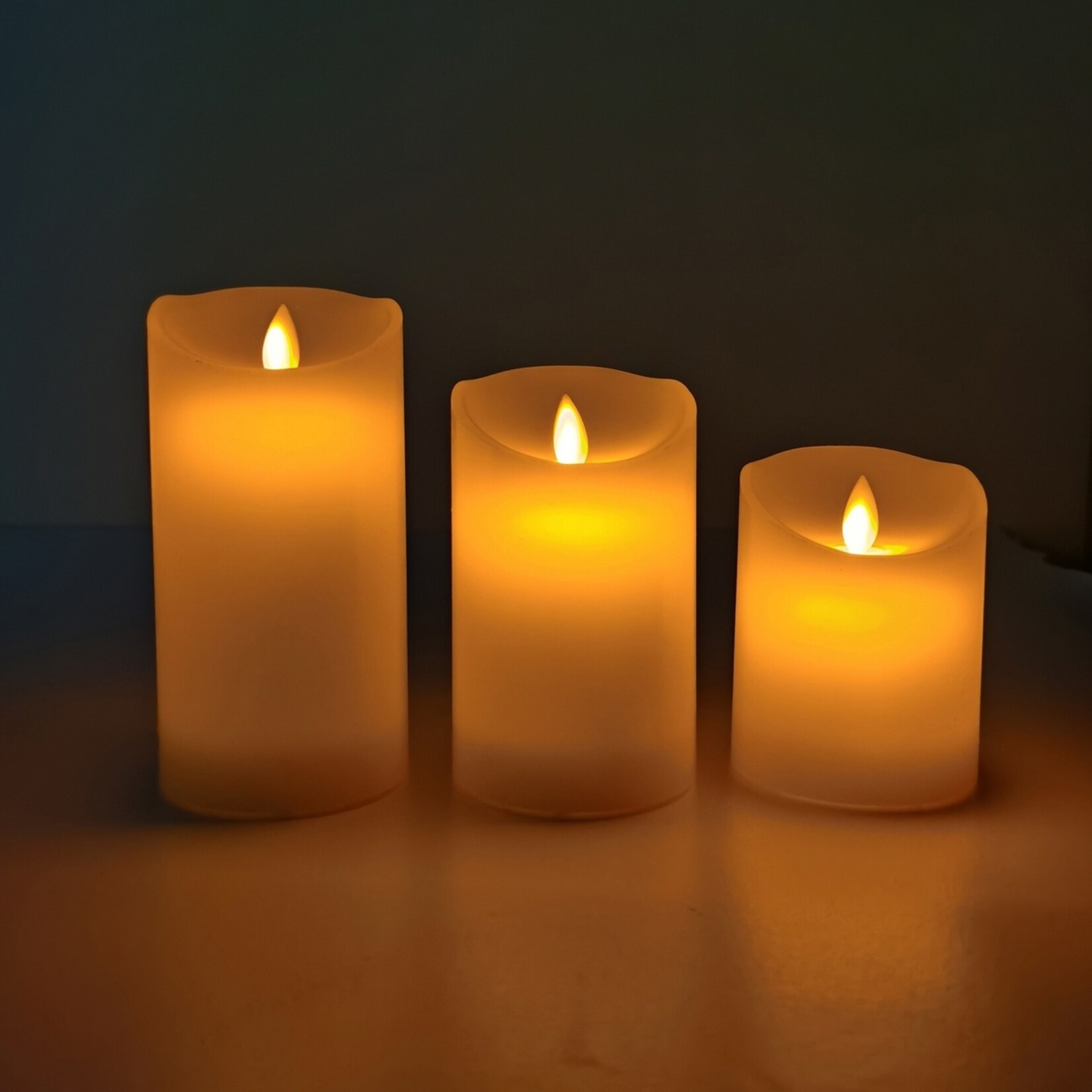 FlinQ Oplaadbare Kaarsen Set van 3 Stuks met Afstandsbediening