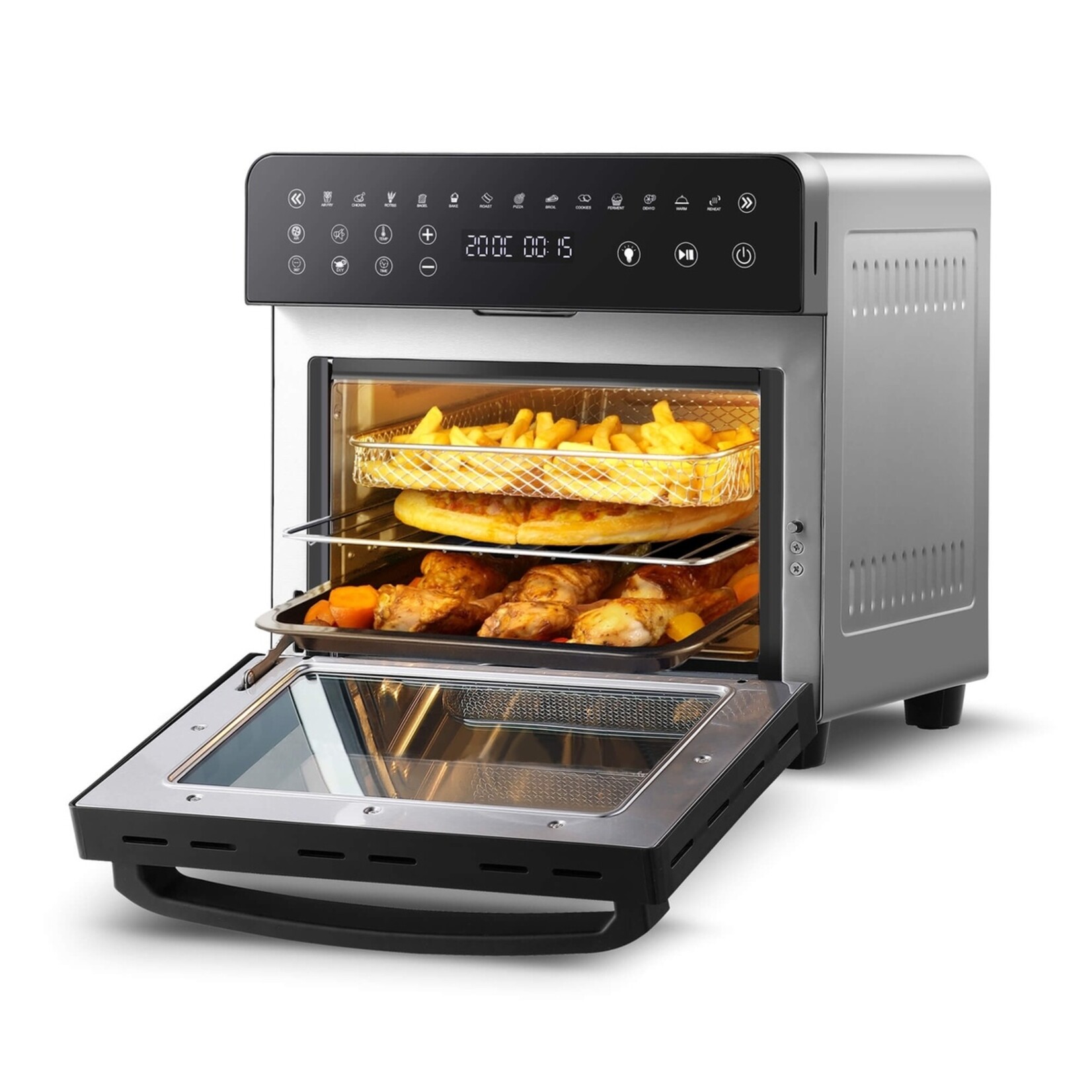 TurboTronic Heteluchtfriteuse / Airfryer XXL en Oven met Draaispit - 14 Liter