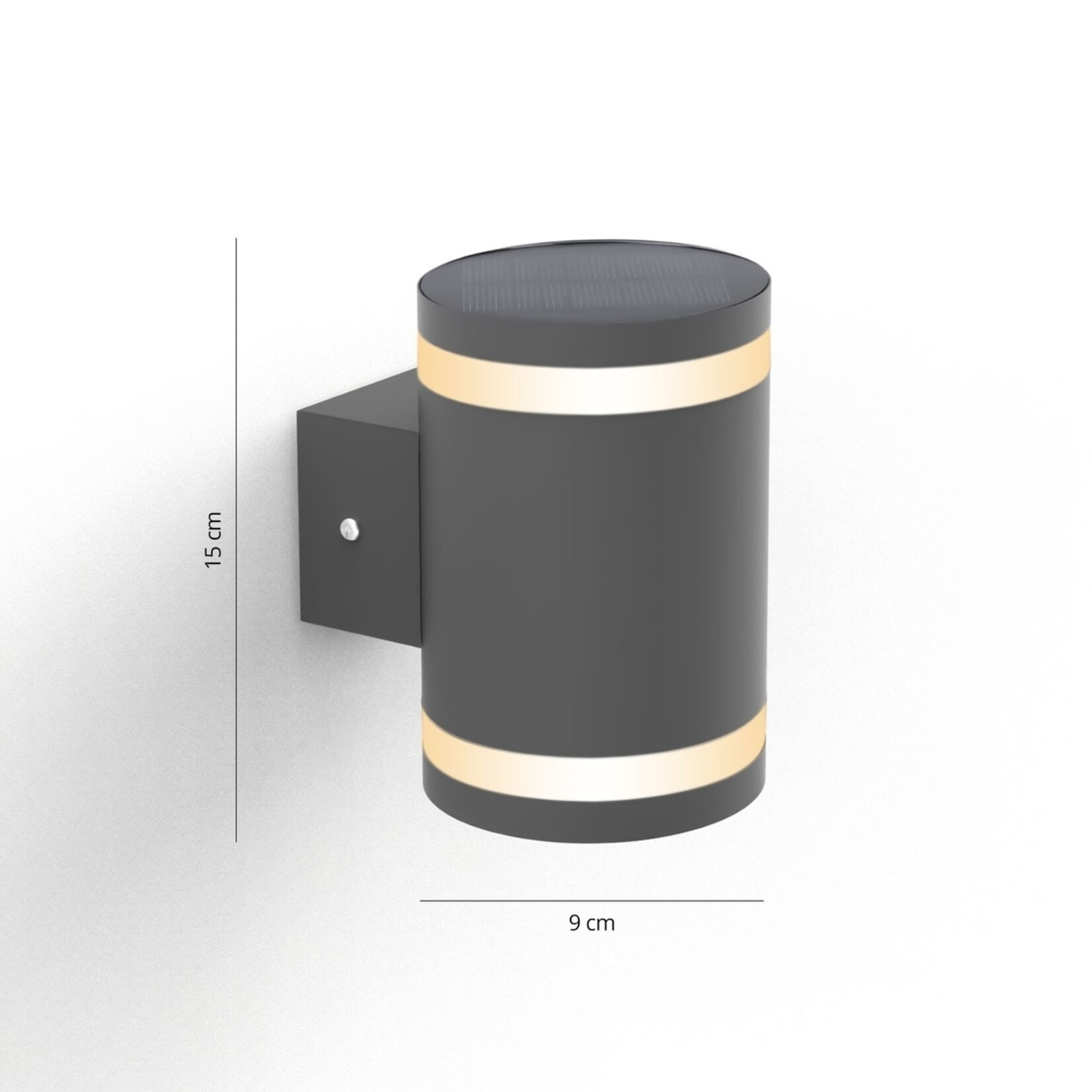 FlinQ Solar Lamp met Sensor voor Buiten – Wandlamp op Zonne-energie