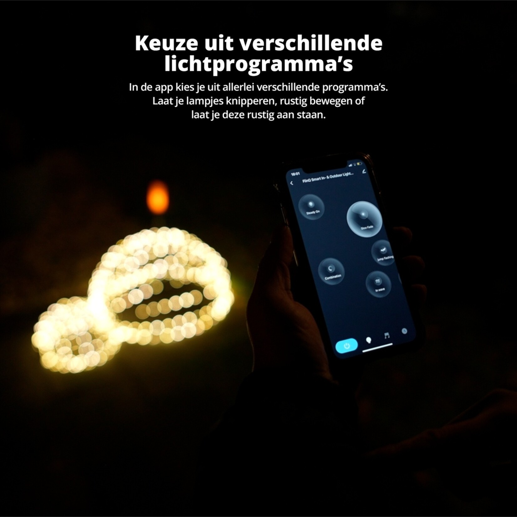 FlinQ Slimme Lichtbol voor Binnen en Buiten met App - Lichtgevende Bal - Warm Wit