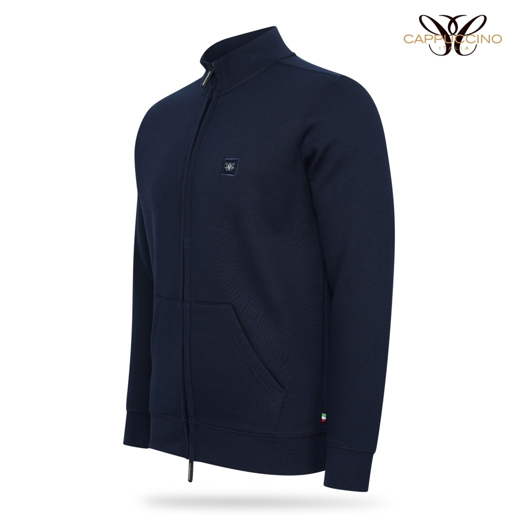 Cappuccino Arezzo Fleece Vest  met Steekzakken en Lange Rits