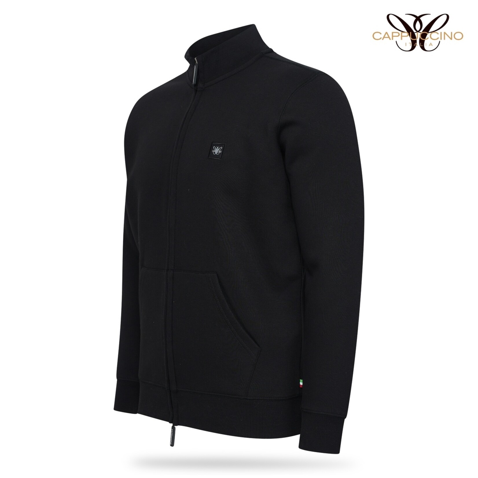 Cappuccino Arezzo Fleece Vest  met Steekzakken en Lange Rits