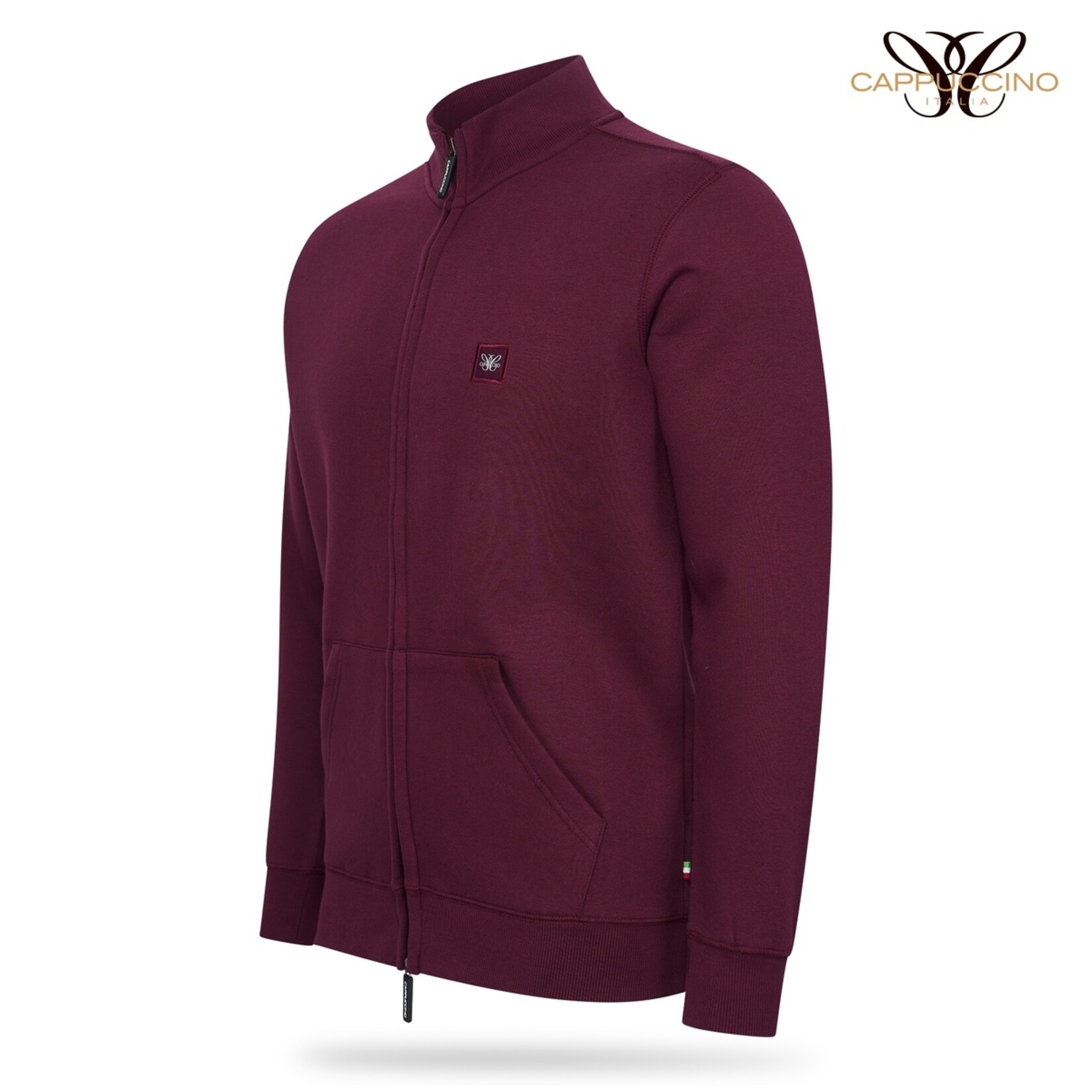 Cappuccino Arezzo Fleece Vest  met Steekzakken en Lange Rits