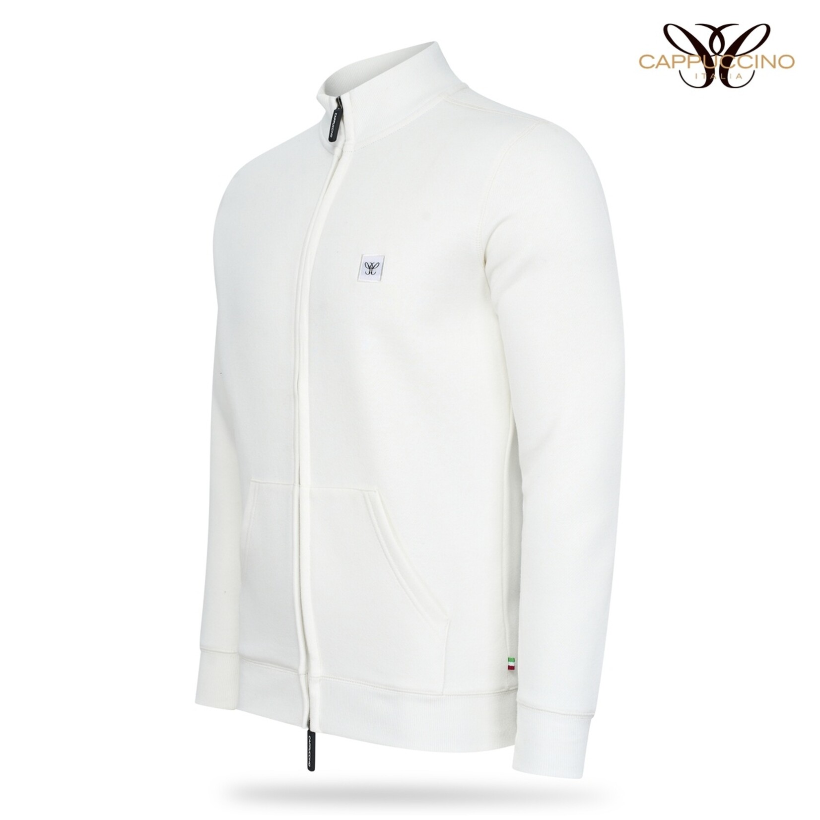 Cappuccino Arezzo Fleece Vest  met Steekzakken en Lange Rits