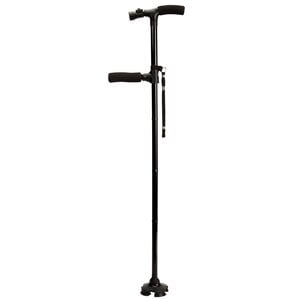 Orange Planet Wandelstok met Alarm, LED-lamp en Dubbele Handgreep - Opvouwbaar