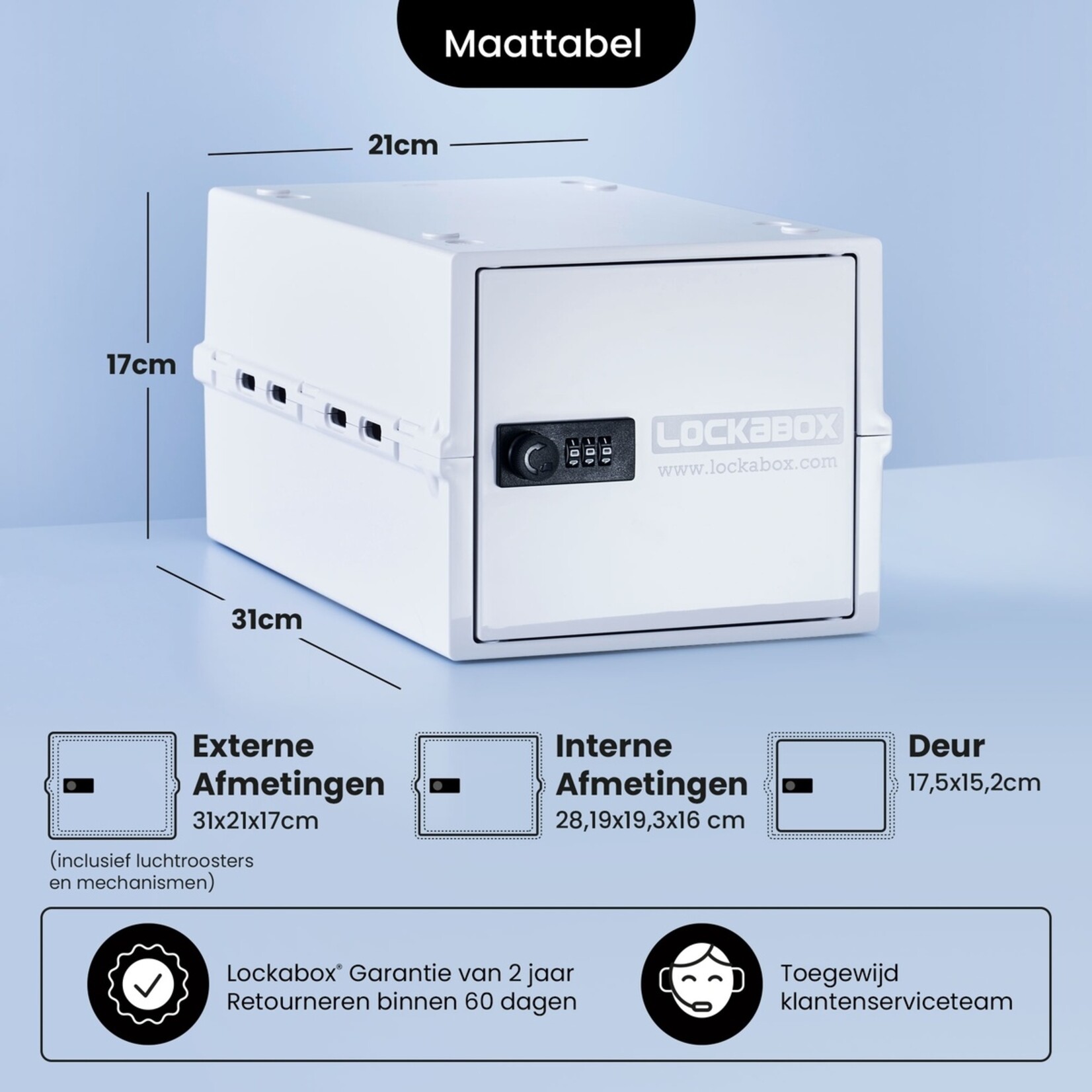 Lockabox Lockabox One™ Afsluitbare Medicijnkast - Opbergbox met Cijferslot