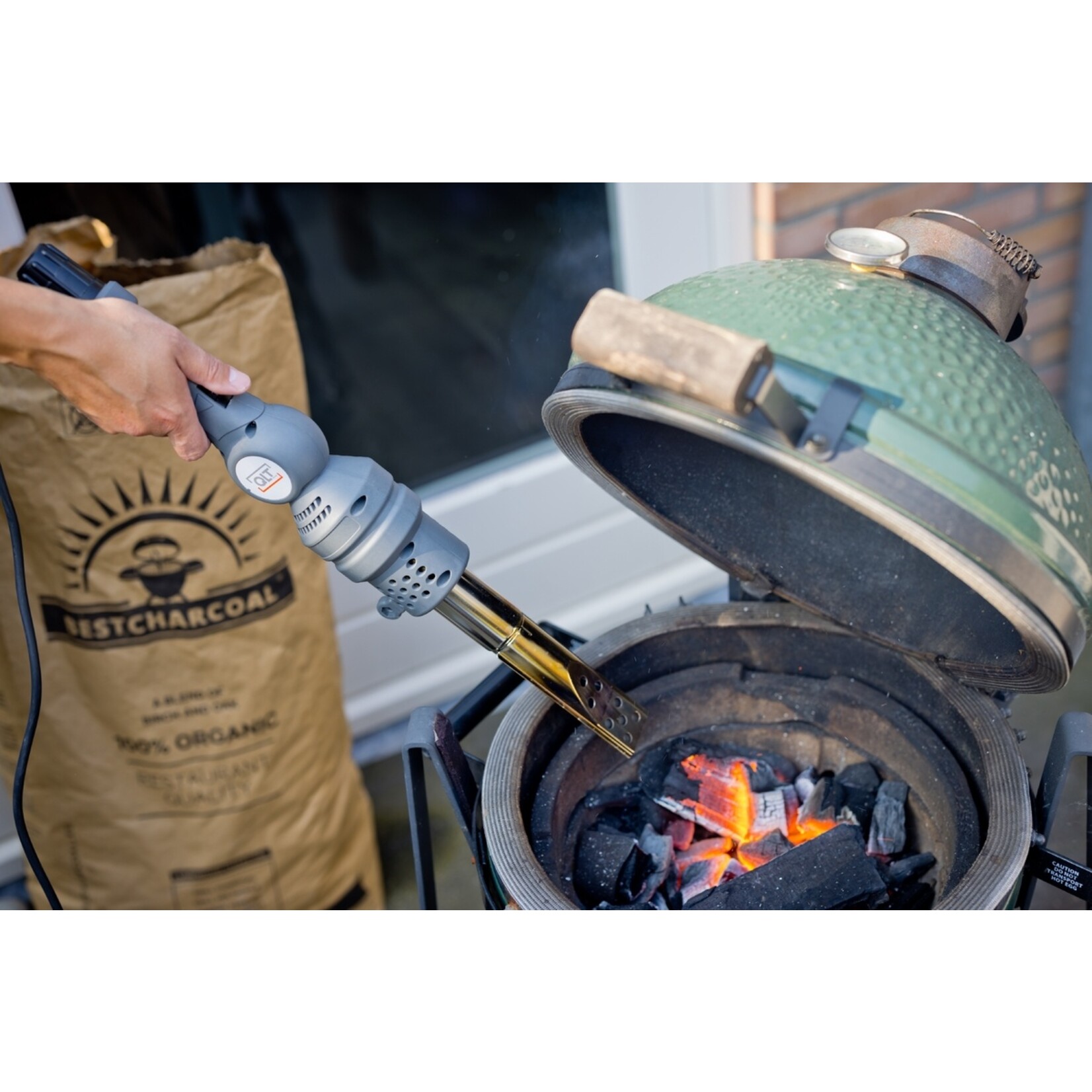 QLT Onkruidbrander met 650°C Hitte - 5 Mondstukken en Steunwielen