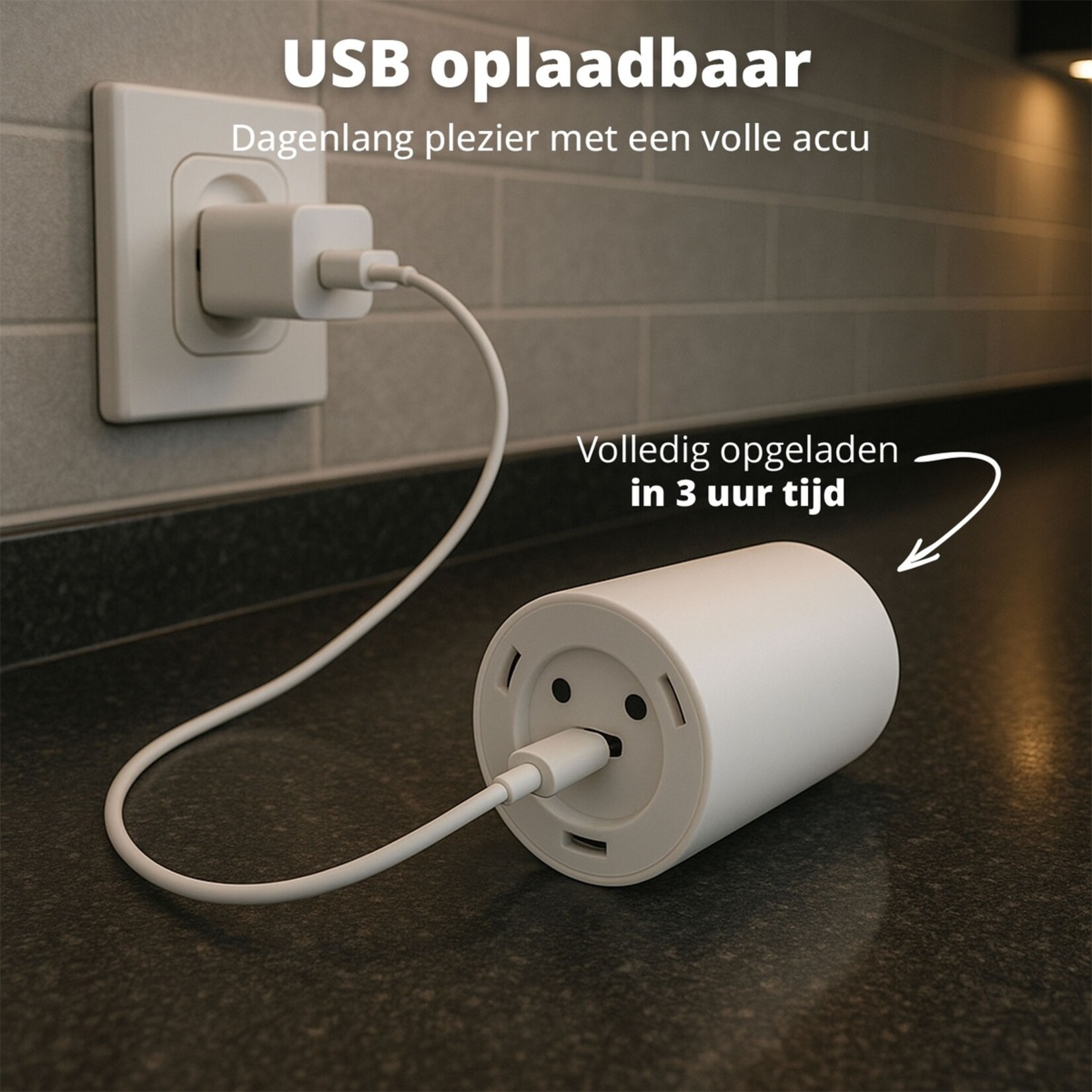 FlinQ Oplaadbare LED Kaarsen voor Binnen en Buiten - Set van 2