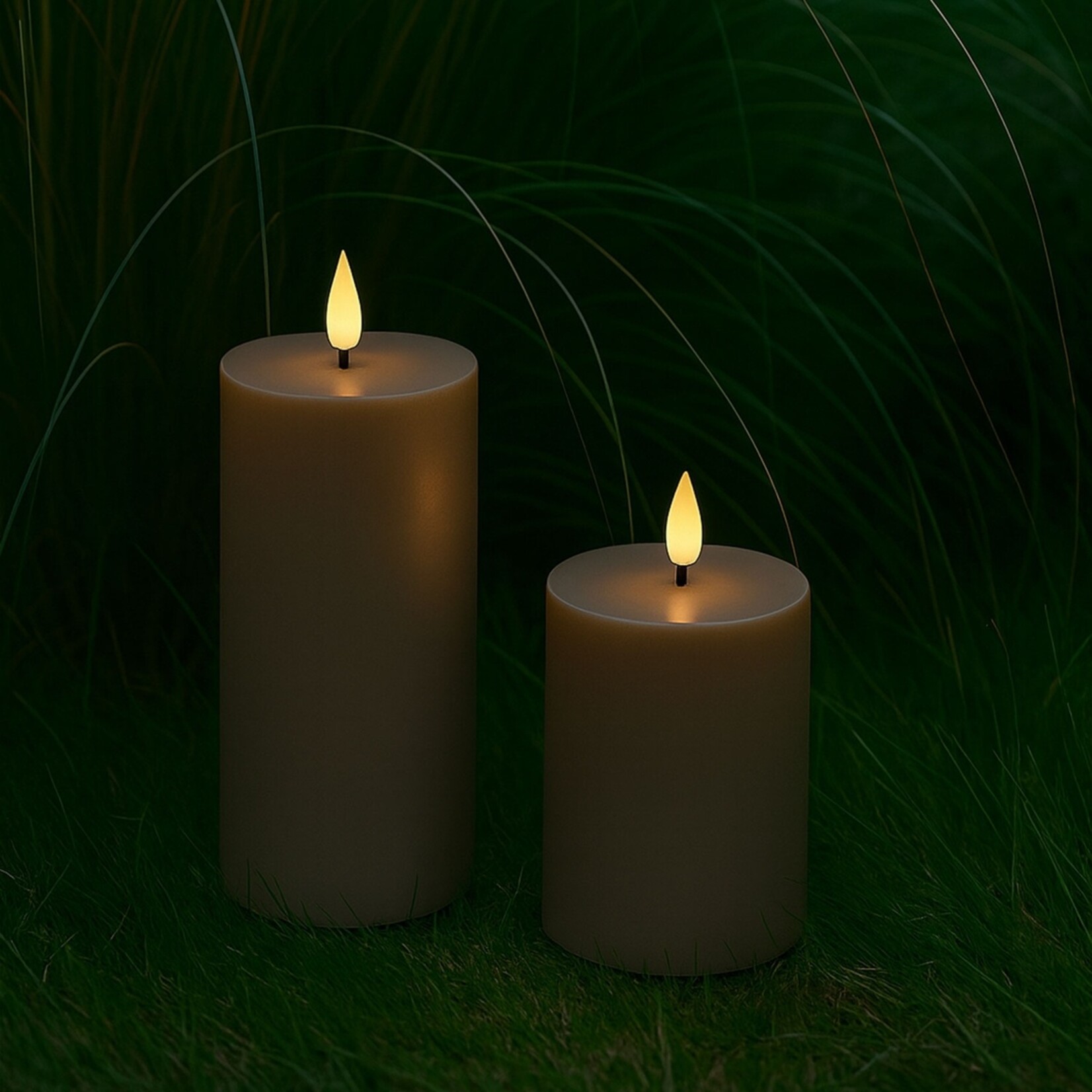 FlinQ Oplaadbare LED Kaarsen voor Binnen en Buiten - Set van 2