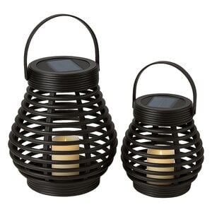FlinQ Oplaadbare Solar Lantaarn Bottassano - Voor Binnen en Buiten - Set van 2