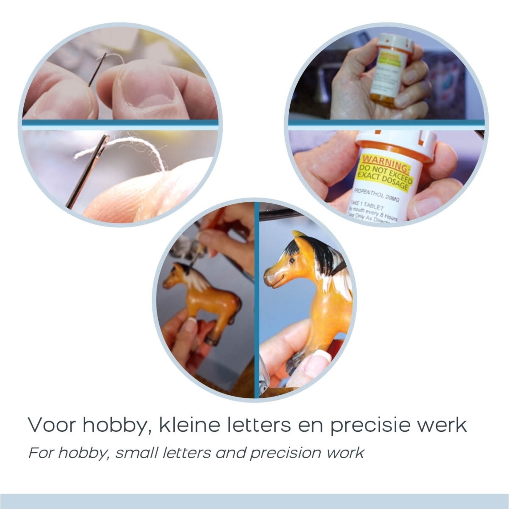 Mighty Sight Vergrootglas Bril met LED-licht - Vergroot tot 160%