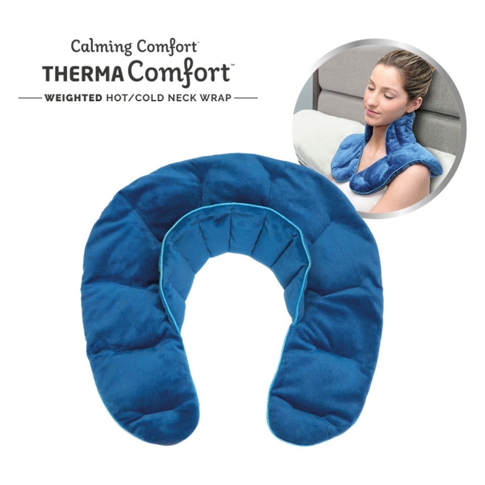 Calming Comfort Verzwaard Nekkussen - Met Kleikralenvulling en Aromatherapie