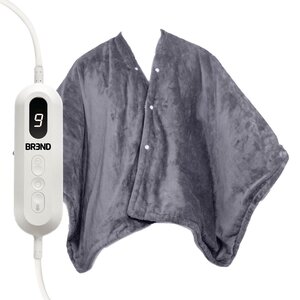 BREND Elektrische Deken - Fleece Plaid, Cape en Poncho in één