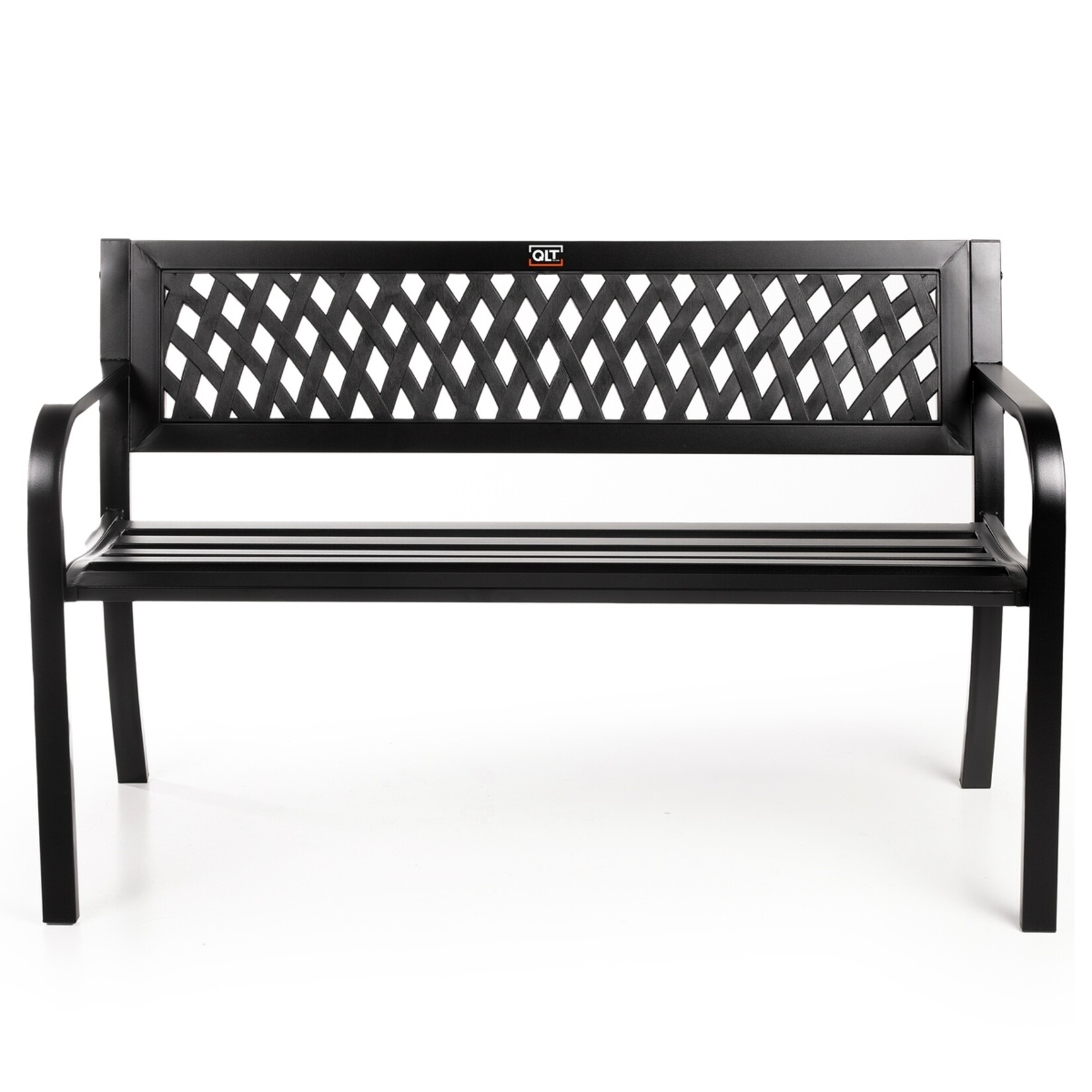 QLT No Less Stalen Tuinbank met Beschermhoes voor 2 Personen – Ergonomisch