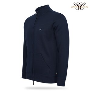 Cappuccino Arezzo Fleece Vest  met Steekzakken en Lange Rits