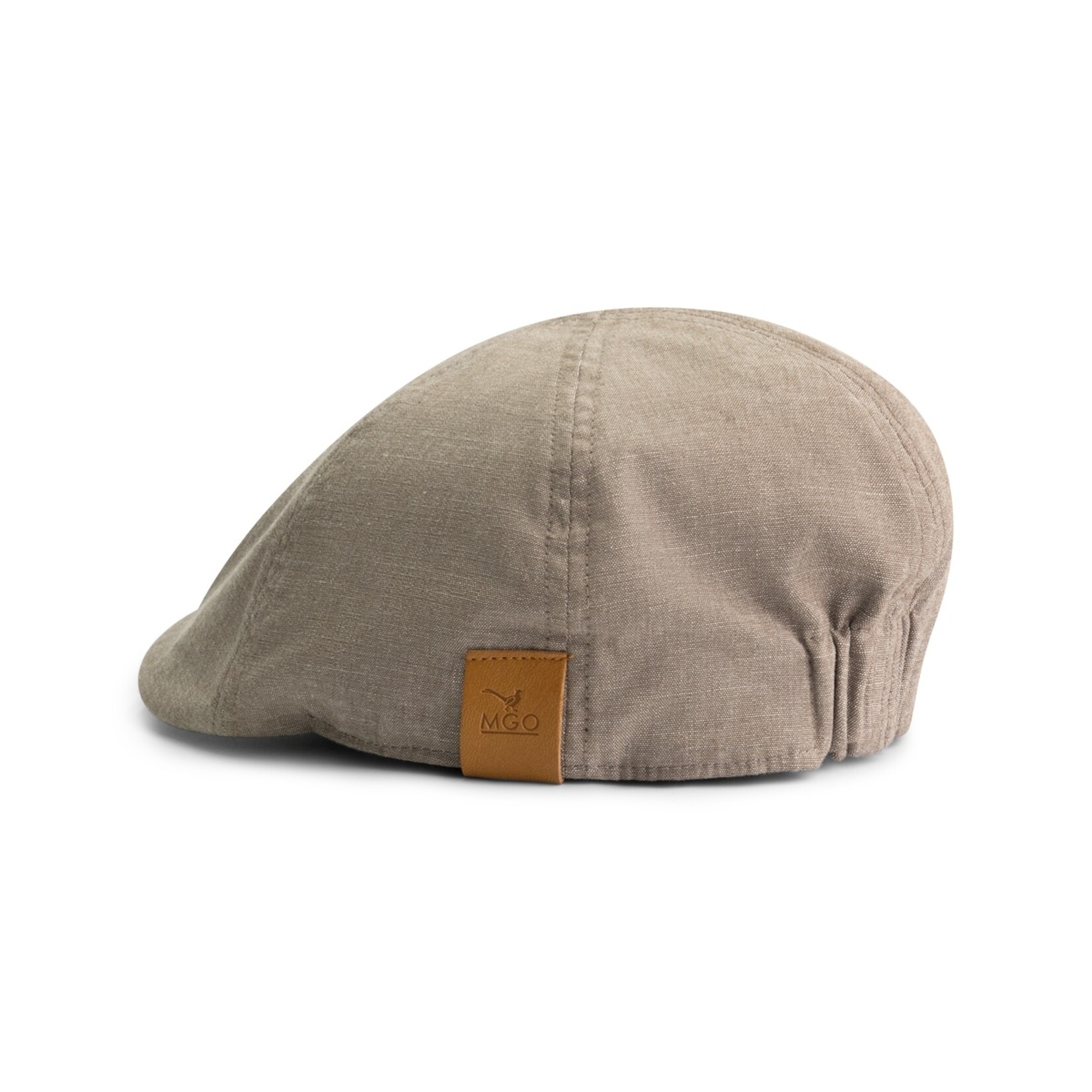 MGO Leisure Wear MGO Brigg Uni Flat Cap Platte Pet van Katoen met Elastische Band