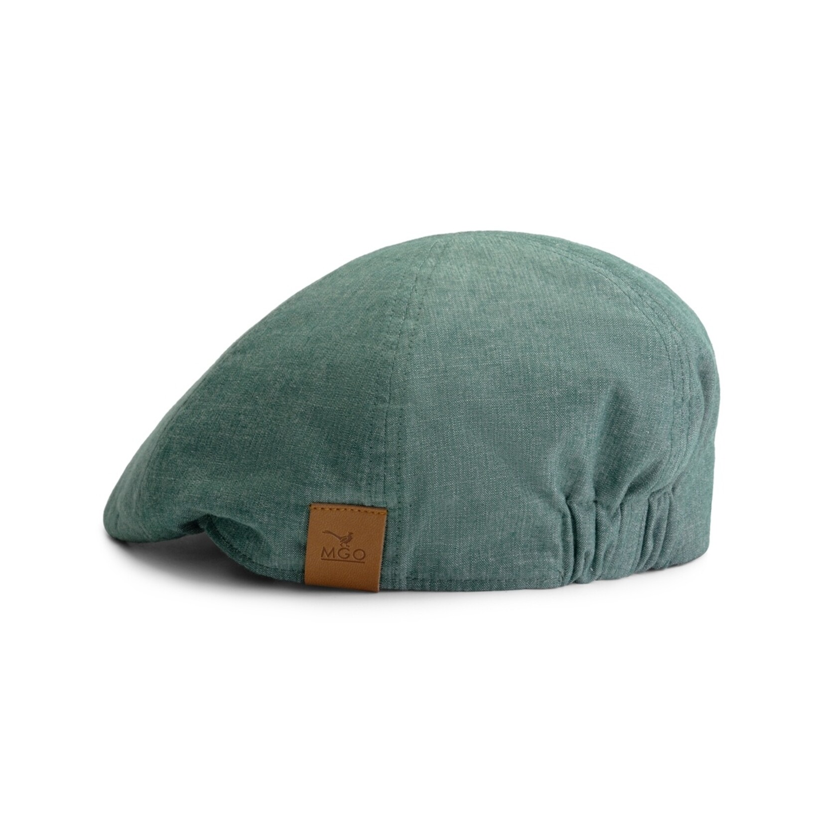 MGO Leisure Wear MGO Brigg Uni Flat Cap Platte Pet van Katoen met Elastische Band