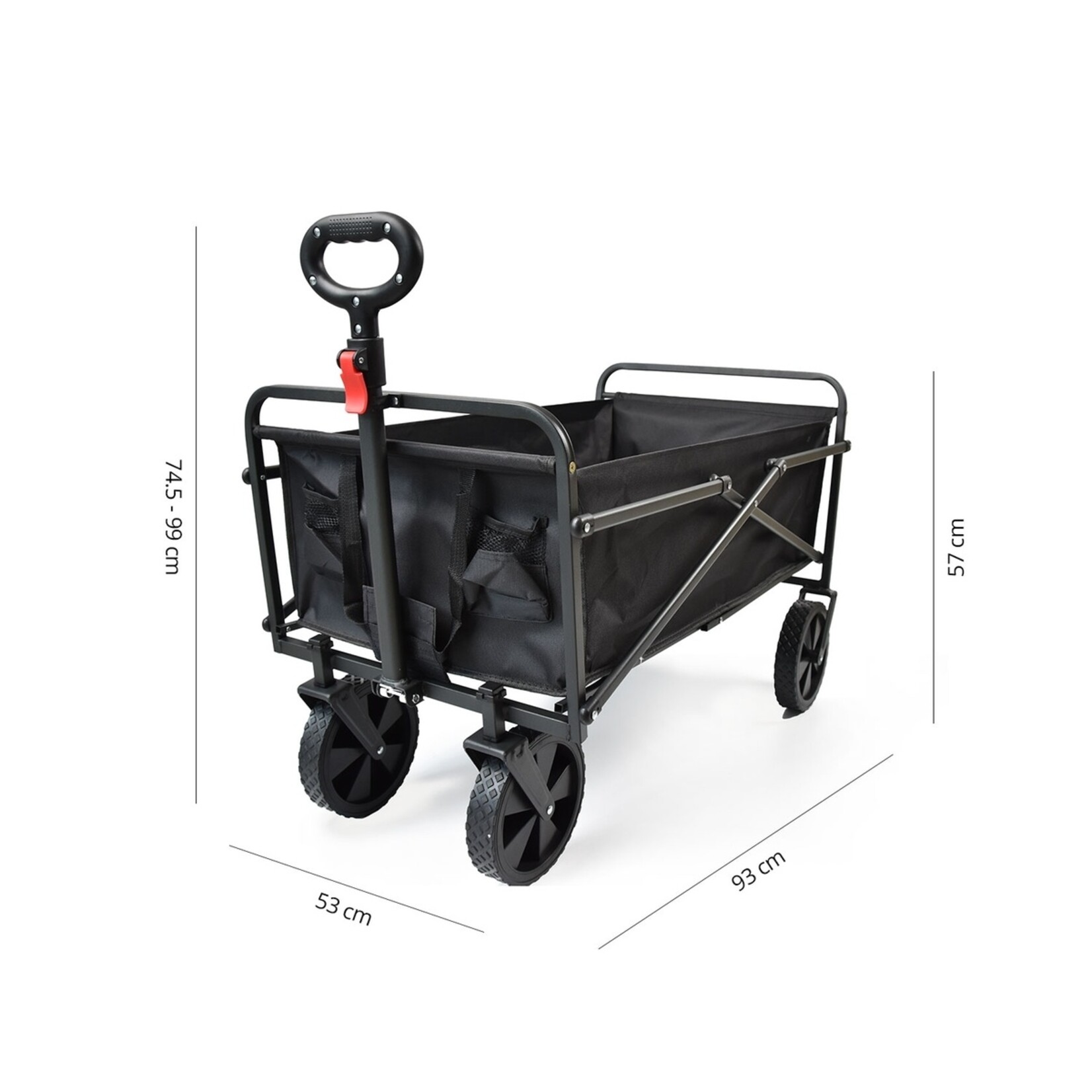 FlinQ Opvouwbare Bolderkar met Draagkracht tot 90KG – Inklapbaar – 100L