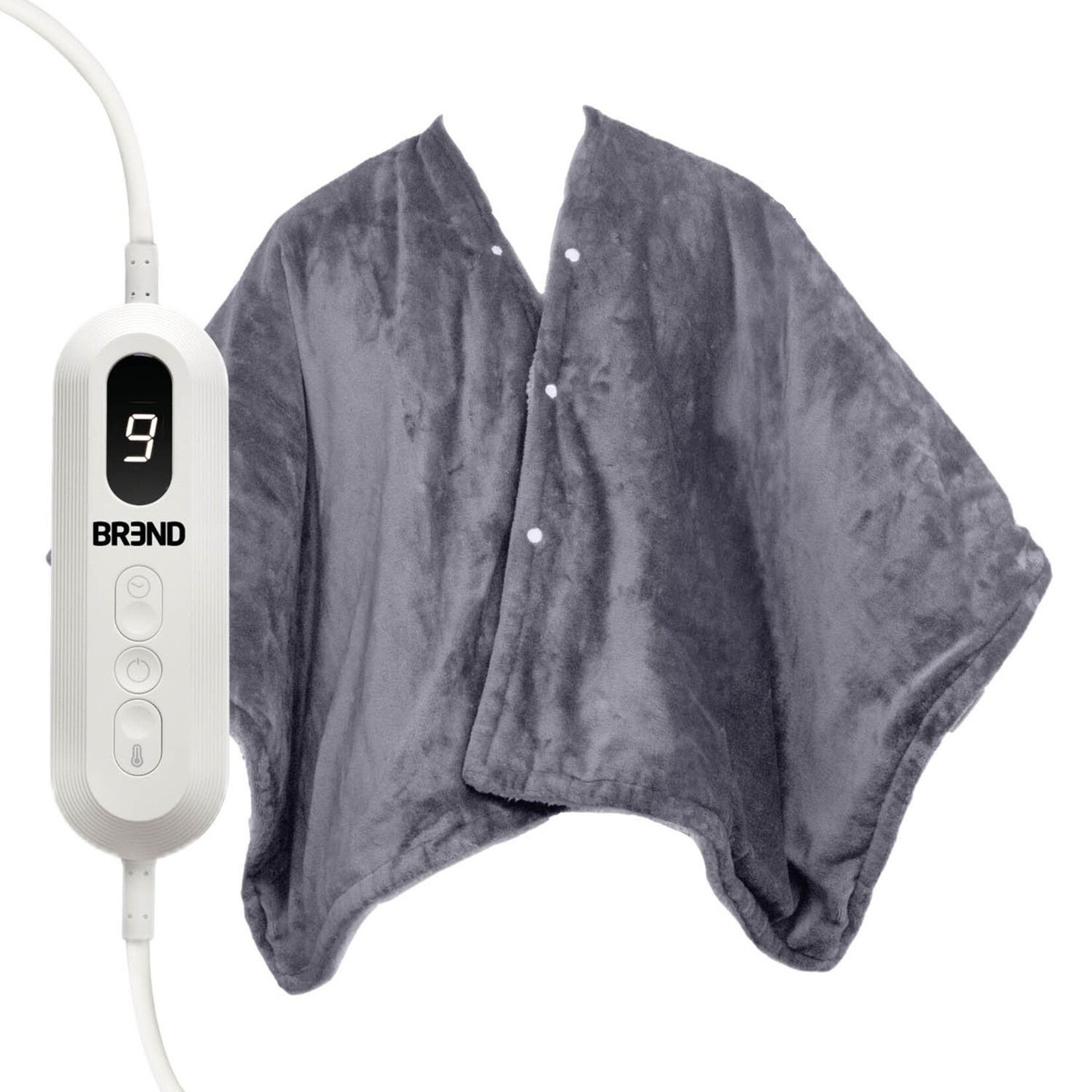 BREND Elektrische Deken - Fleece Plaid, Cape en Poncho in één