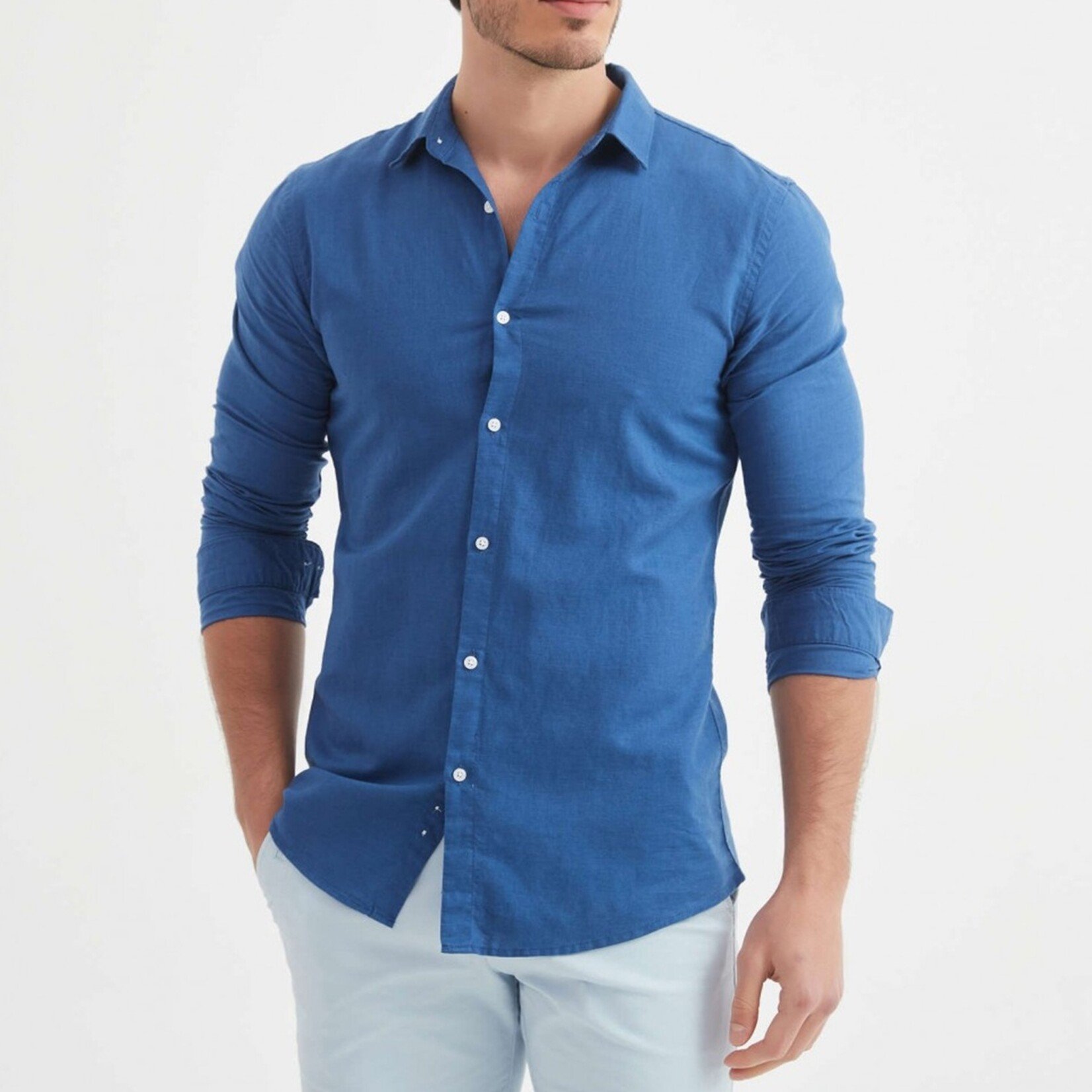 William de Faye William de Faye Linnen Overhemd - Blouse Heren