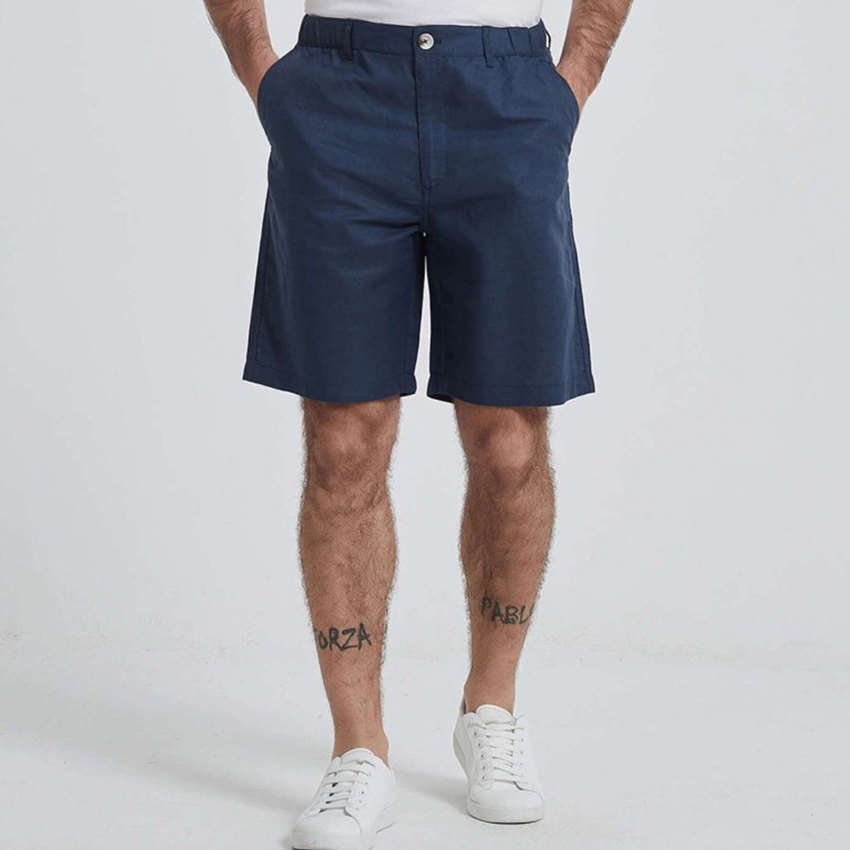 William de Faye William de Faye Linnen Chino Shorts – Korte Broek voor Heren