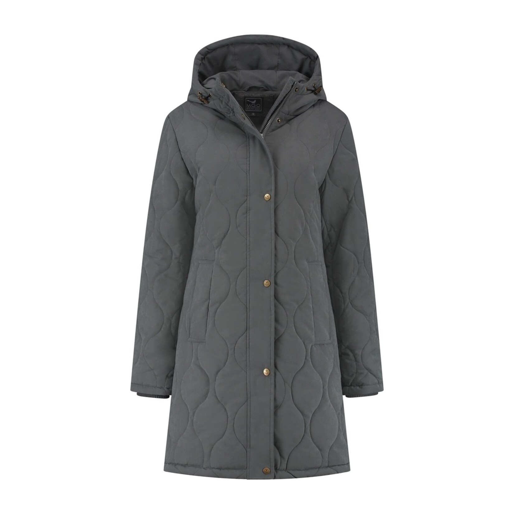 MGO Leisure Wear MGO Lauren Gewatteerde Jas voor Dames - Halflang met Capuchon