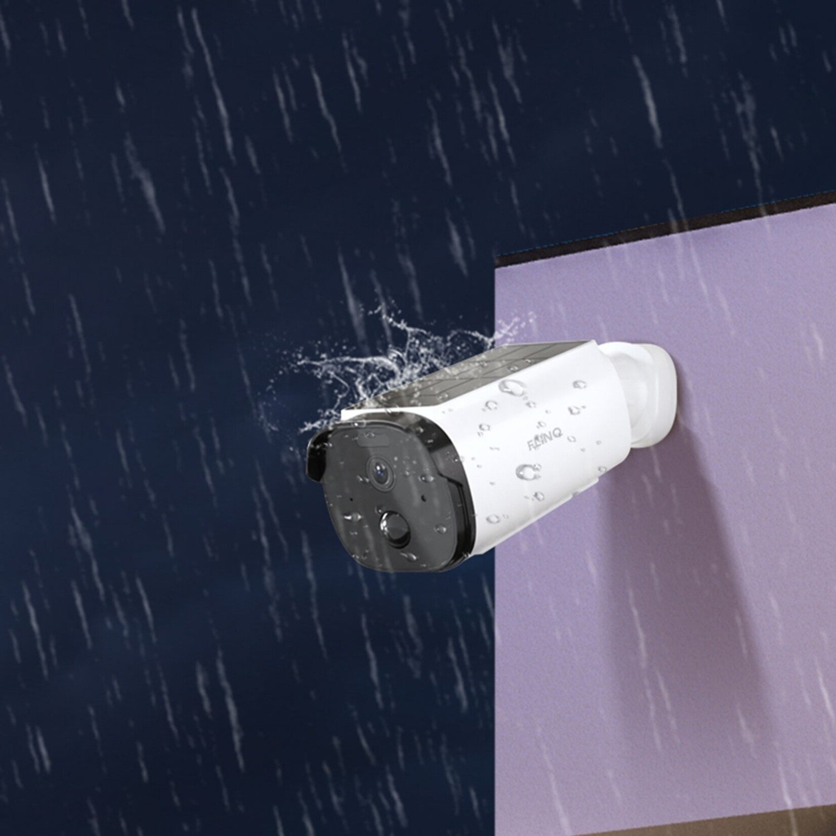 FlinQ Sentinel Buitencamera met Nachtzicht, Bewegingssensor en Appbediening - 2K Beeld