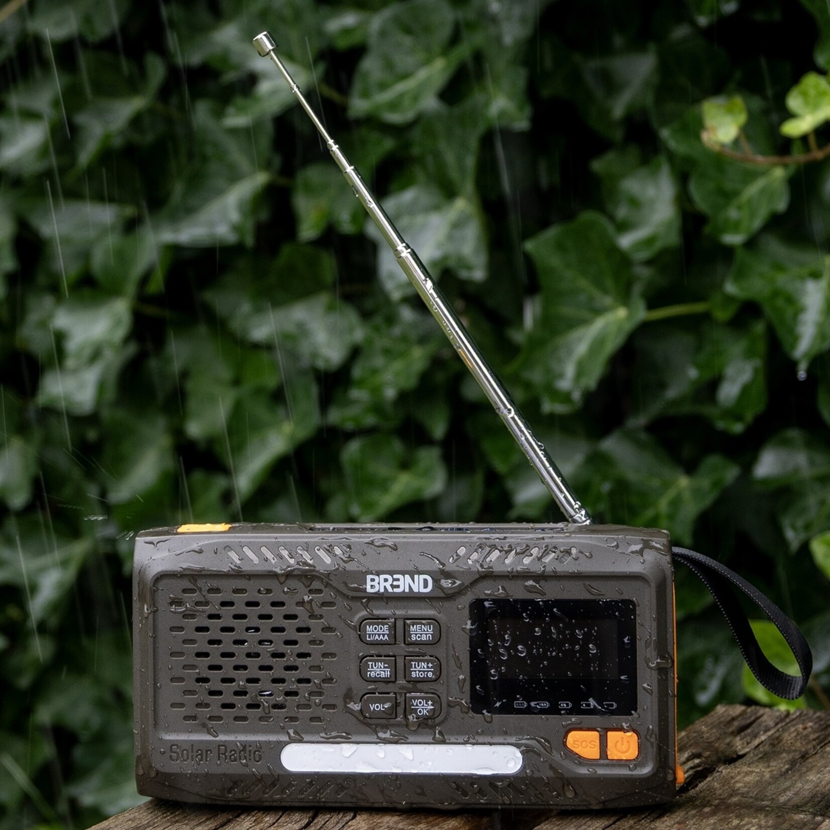 BREND Compacte DAB/FM Noodradio met Bluetooth, SOS-alarm en Zonnepaneel