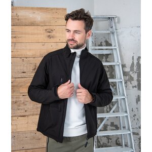 Cappuccino Genova Softshell Jacket Herenjas met Stretch en Ritszakken