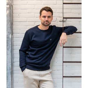 Cappuccino Prato Fleece Trui met Ronde Hals – Veelzijdige Sweater