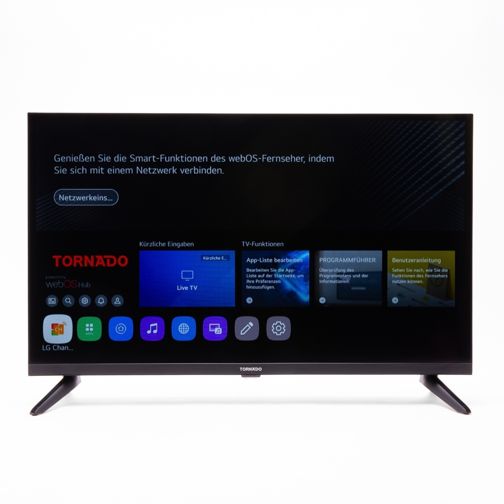 Tornado Tornado Smart Televisie van 32 Inch – Slimme TV met Frameloos Design