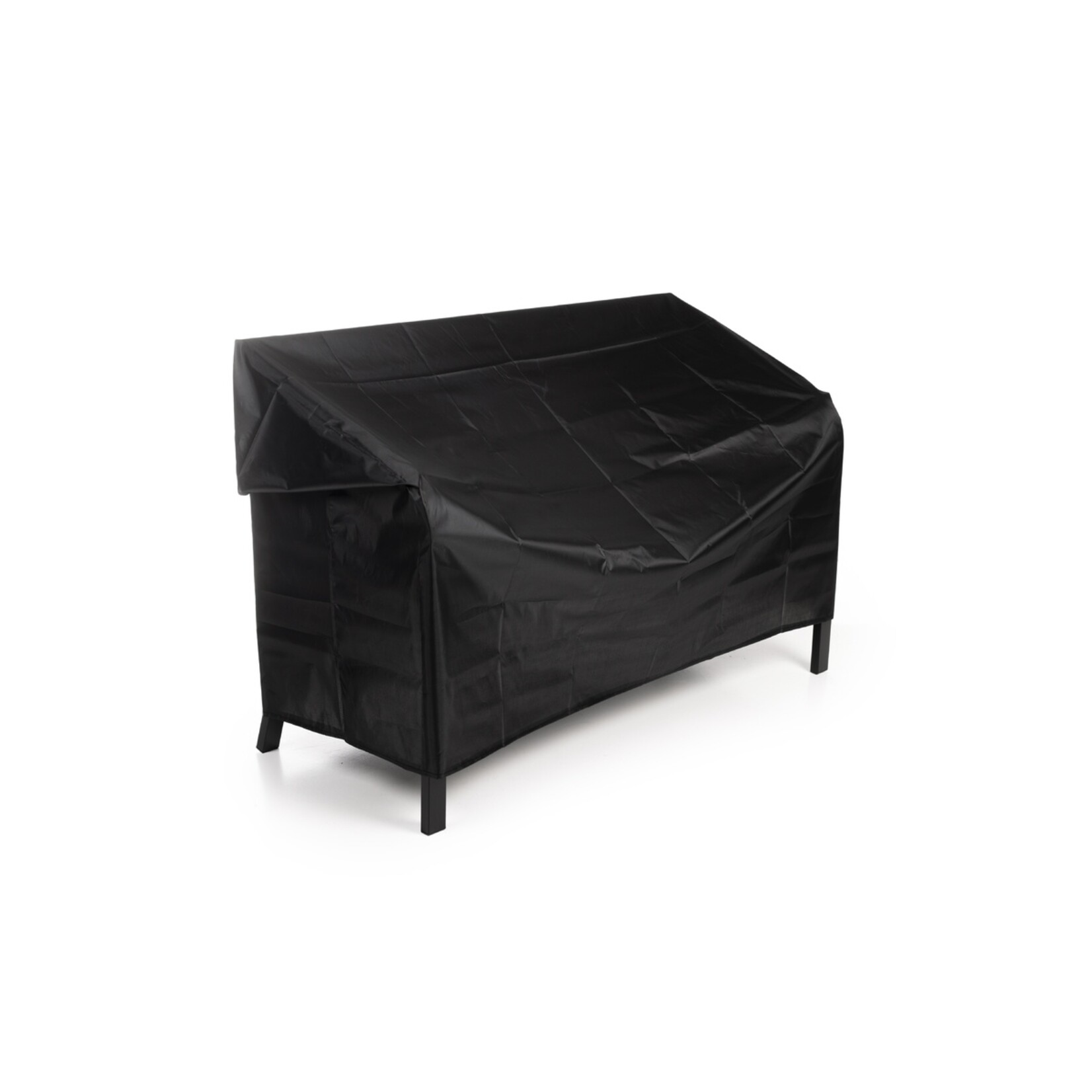 QLT No Less Stalen Tuinbank met Beschermhoes voor 2 Personen – Ergonomisch