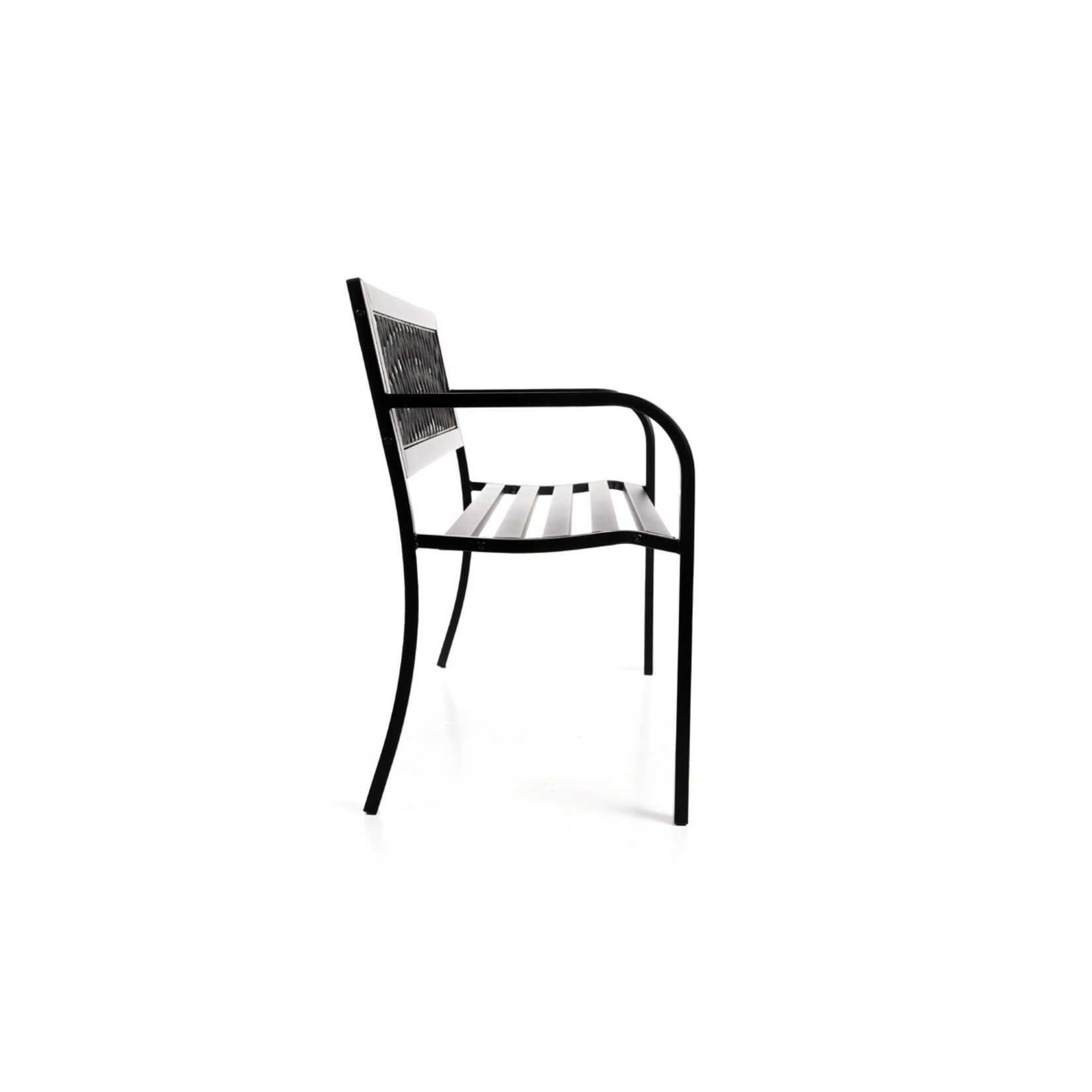 QLT No Less Stalen Tuinbank met Beschermhoes voor 2 Personen – Ergonomisch