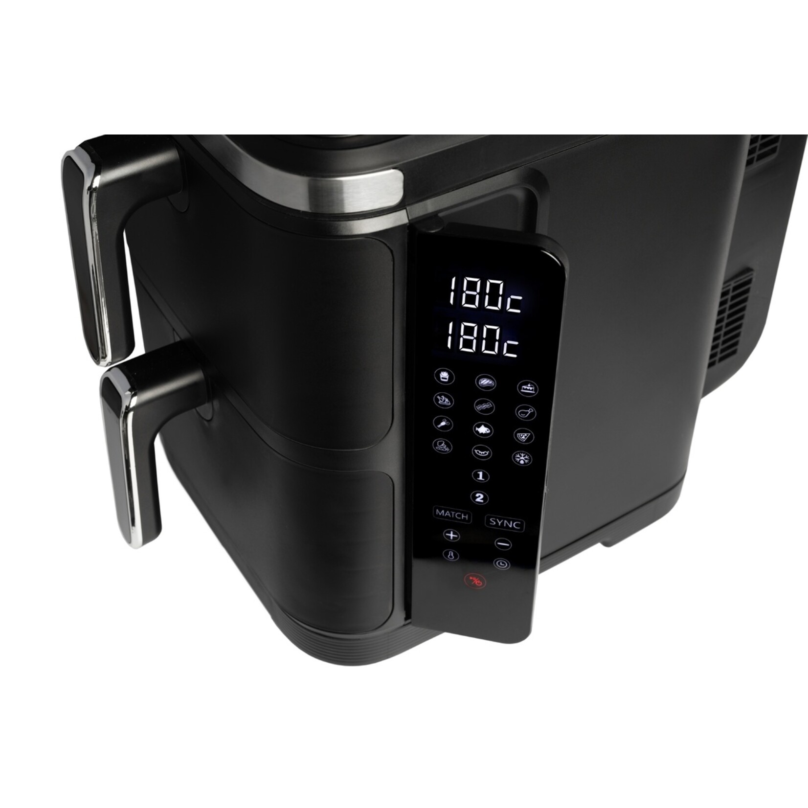 Nexxt Double Stacked Dubbele Airfryer met 12 Menu’s – Gestapeld – 11 Liter