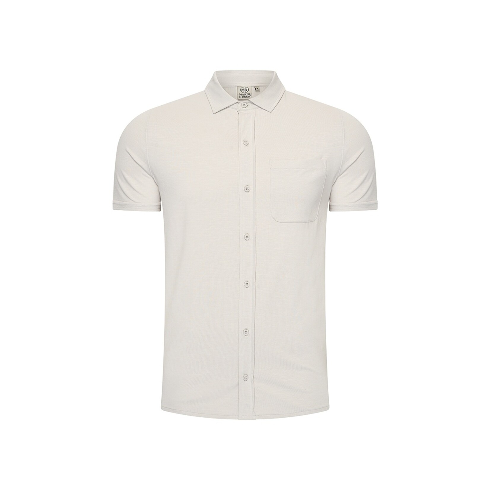 Mario Russo Mario Russo Fancy Jersey Shirt voor Heren - Met Borstzak