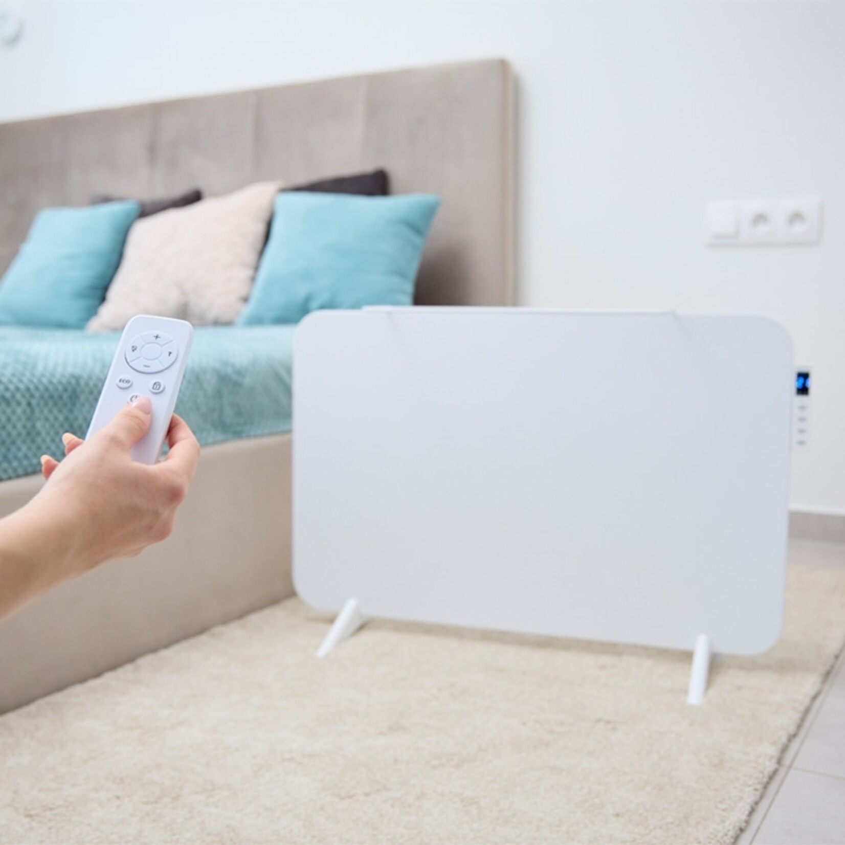 MPM Slimme Infrarood Paneelverwarming - 2000W - Wit - met App