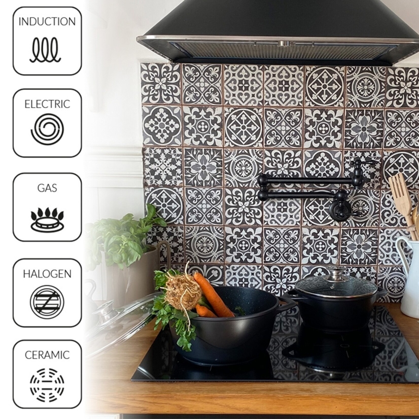 Smile Pannenset 10‑delig met Deksels - Gietaluminium voor Alle Warmtebronnen