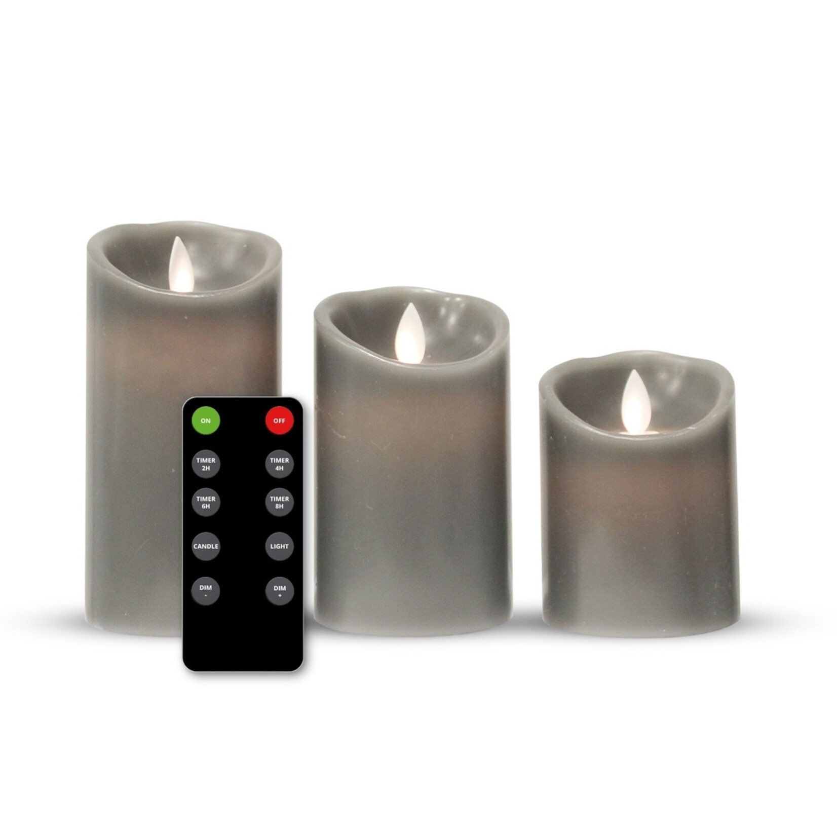 FlinQ Oplaadbare Kaarsen Set van 3 Stuks met Afstandsbediening
