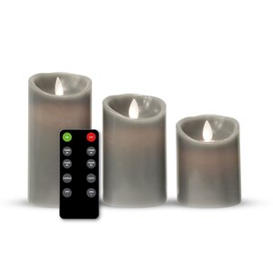 FlinQ Oplaadbare Kaarsen Set van 3 Stuks met Afstandsbediening