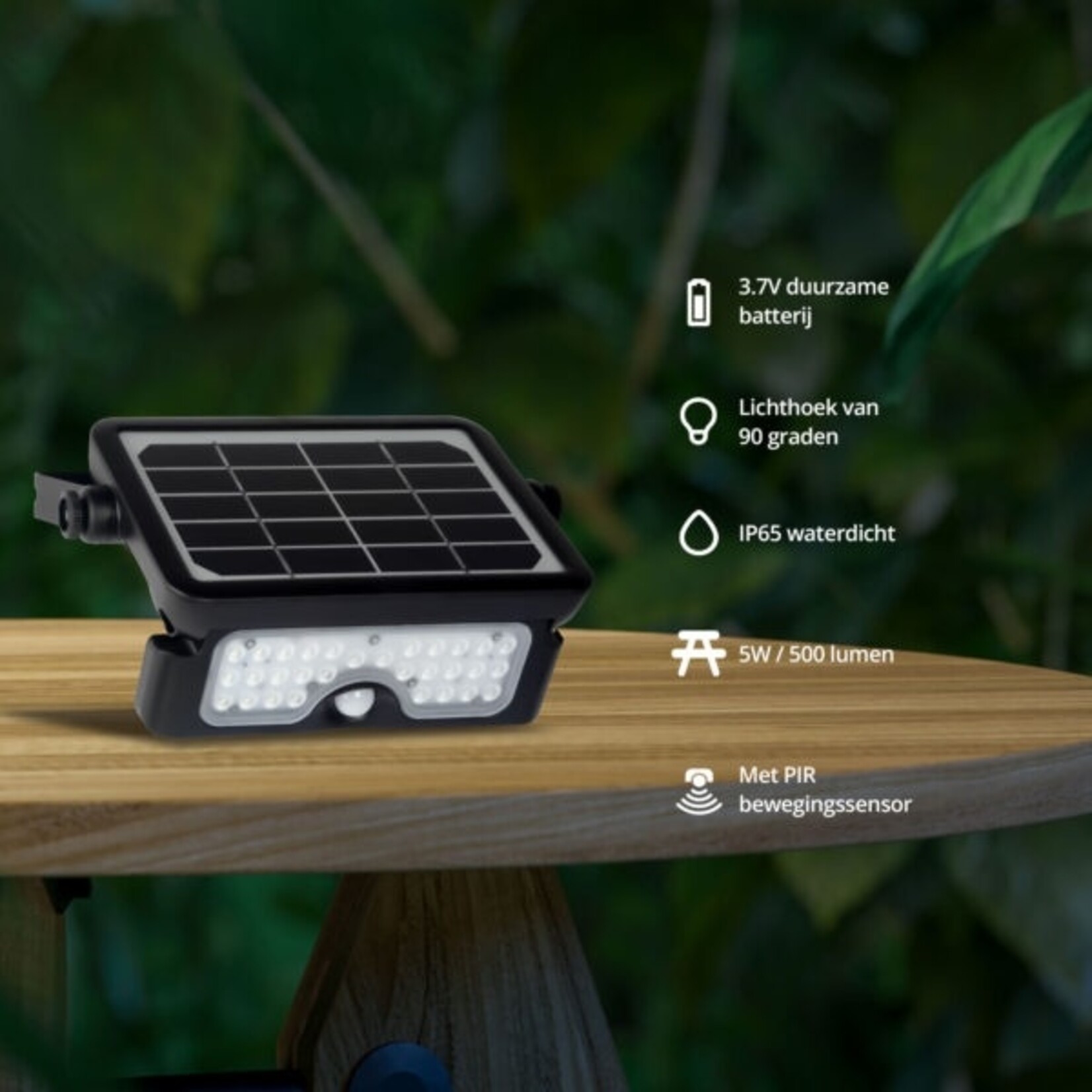 FlinQ Solar Schijnwerper voor Buiten – Multifunctionele Tuinverlichting – LED