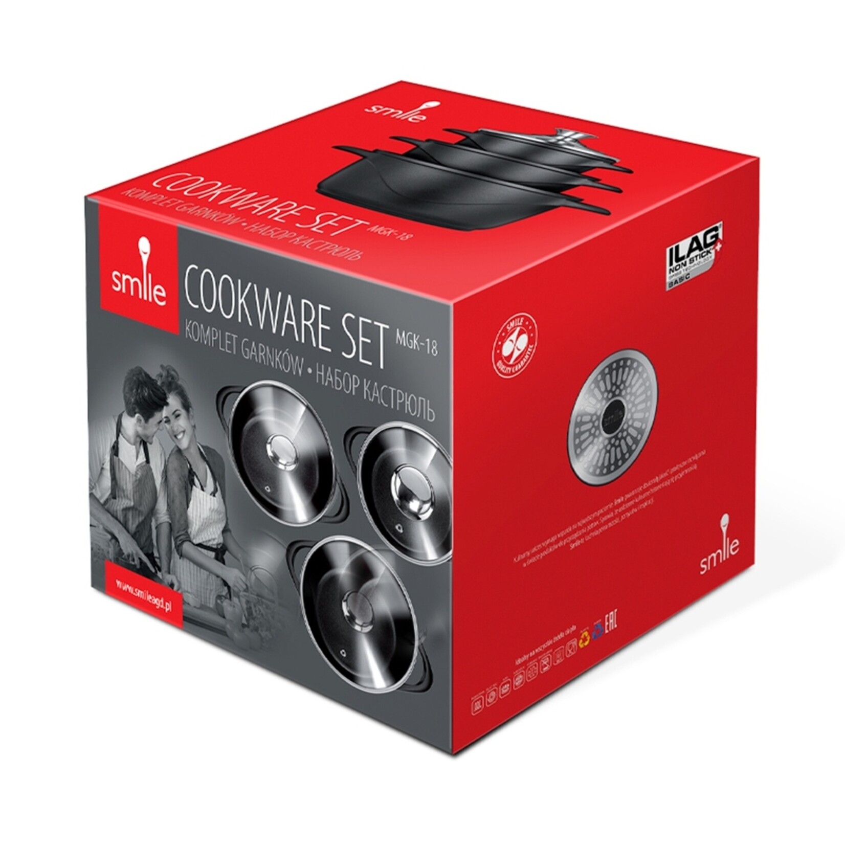 MPM 8-delige Pannenset met Antiaanbaklaag en Vaatwasserbestendig