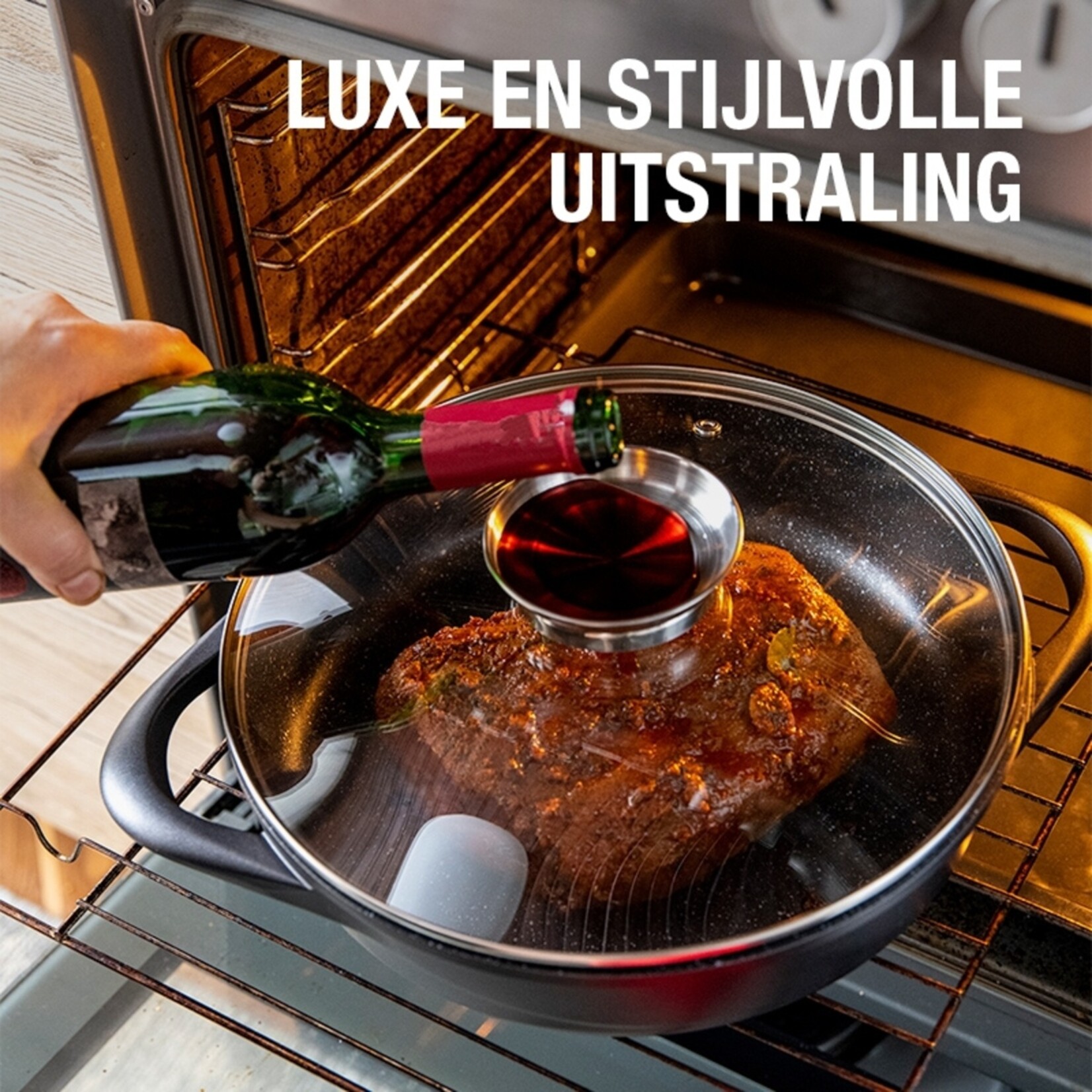 Smile Pannenset 10‑delig met Deksels en Anti‑aanbaklaag voor Alle Kookplaten