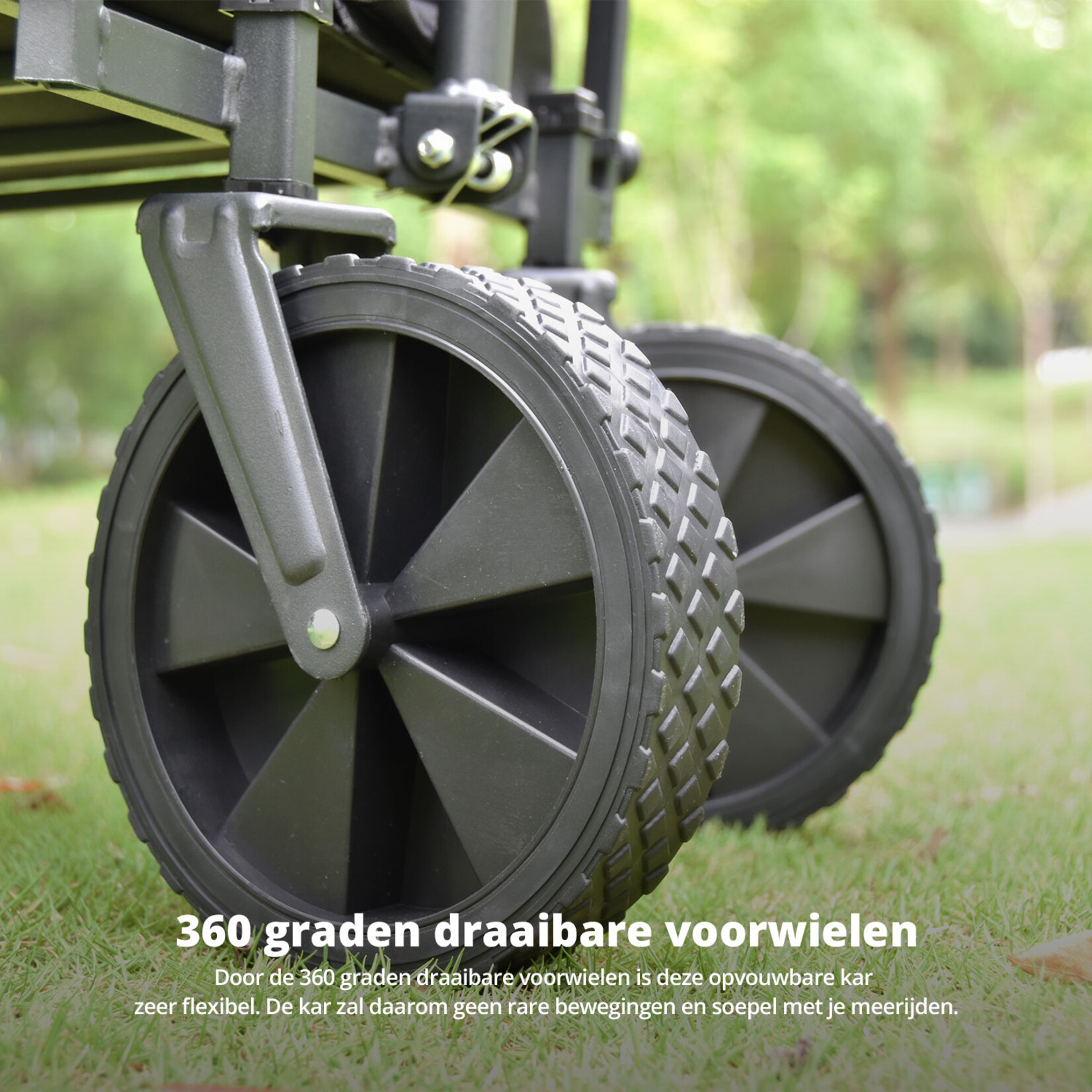 FlinQ Opvouwbare Bolderkar met Draagkracht tot 90KG – Inklapbaar – 100L