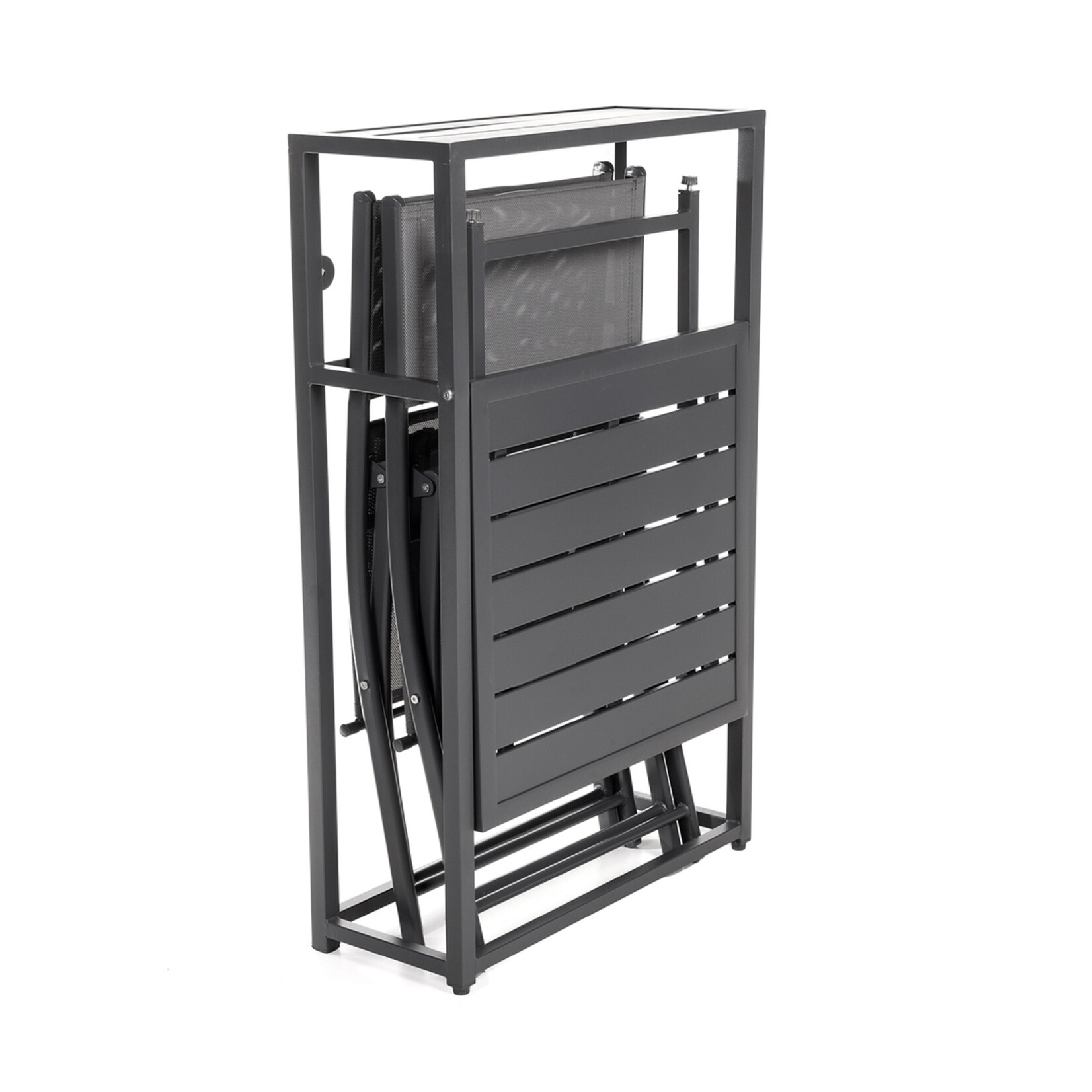 QLT No Less Opvouwbare Bistroset 3-Delig voor Tuin, Terras en Balkon  - Balkonset 2 Personen