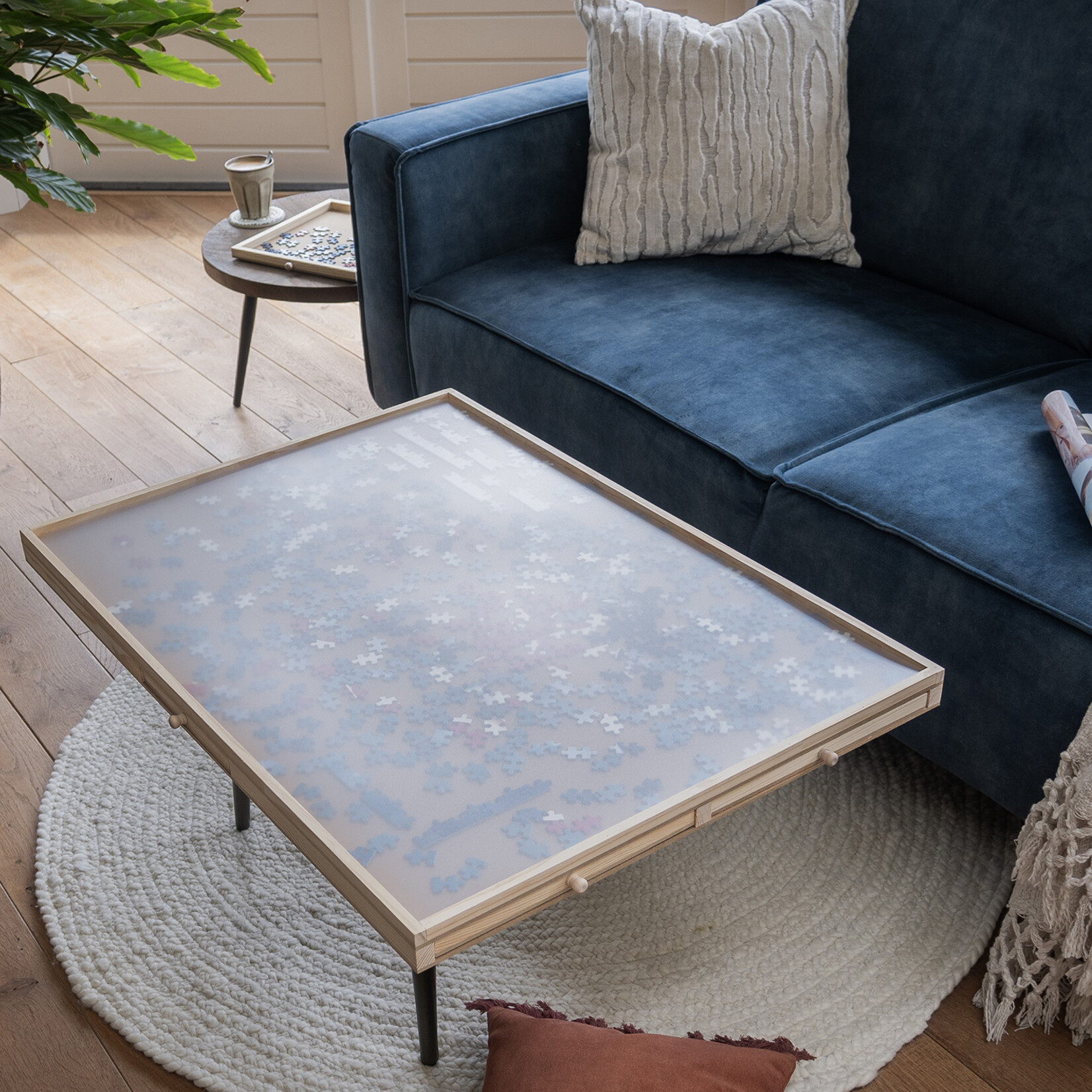 BREND Puzzelplaat voor 1000 Stukjes – Puzzelplank met 6 Lades en Afdekplaat