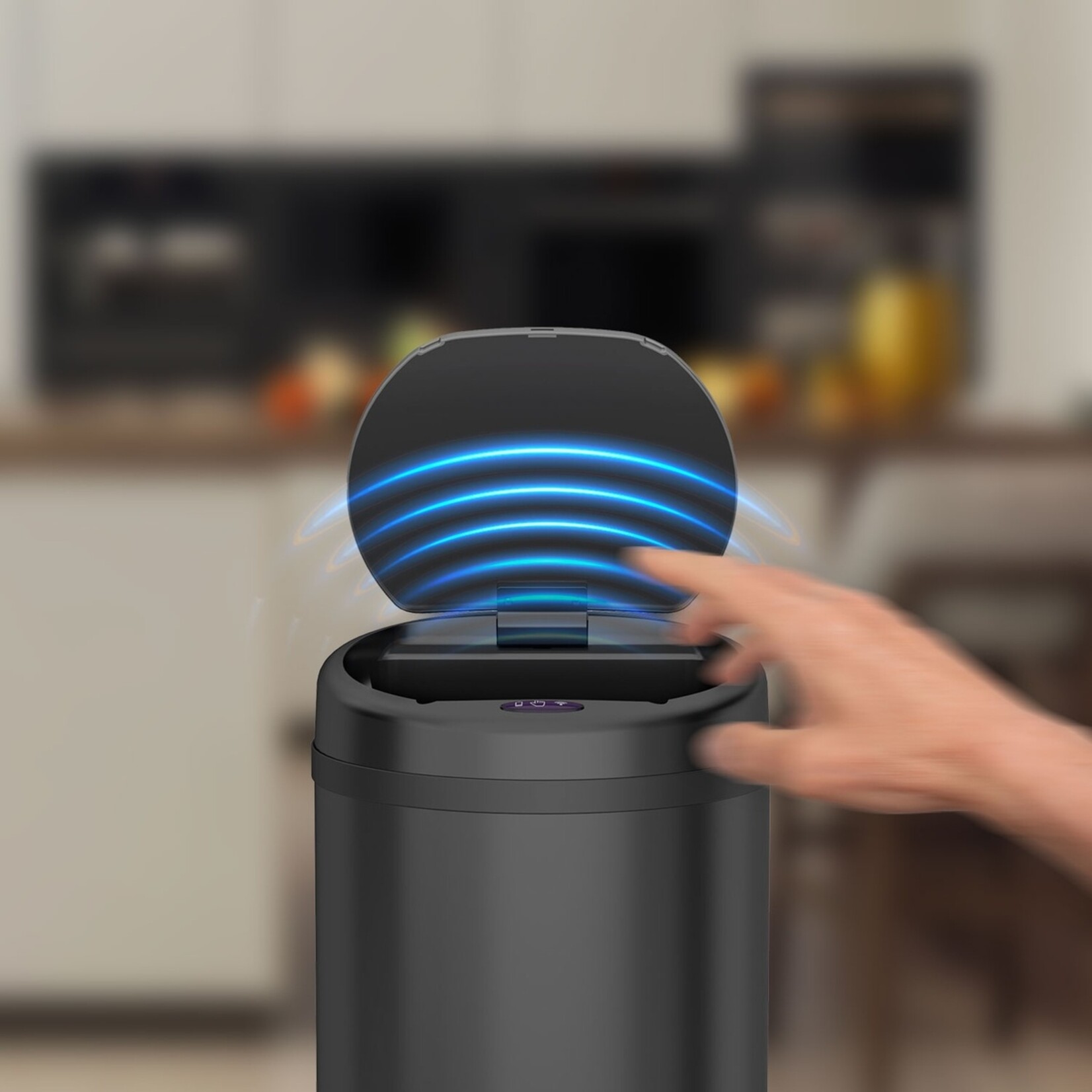 FlinQ Prullenbak met Bewegingssensor en LED Display - 50 Liter