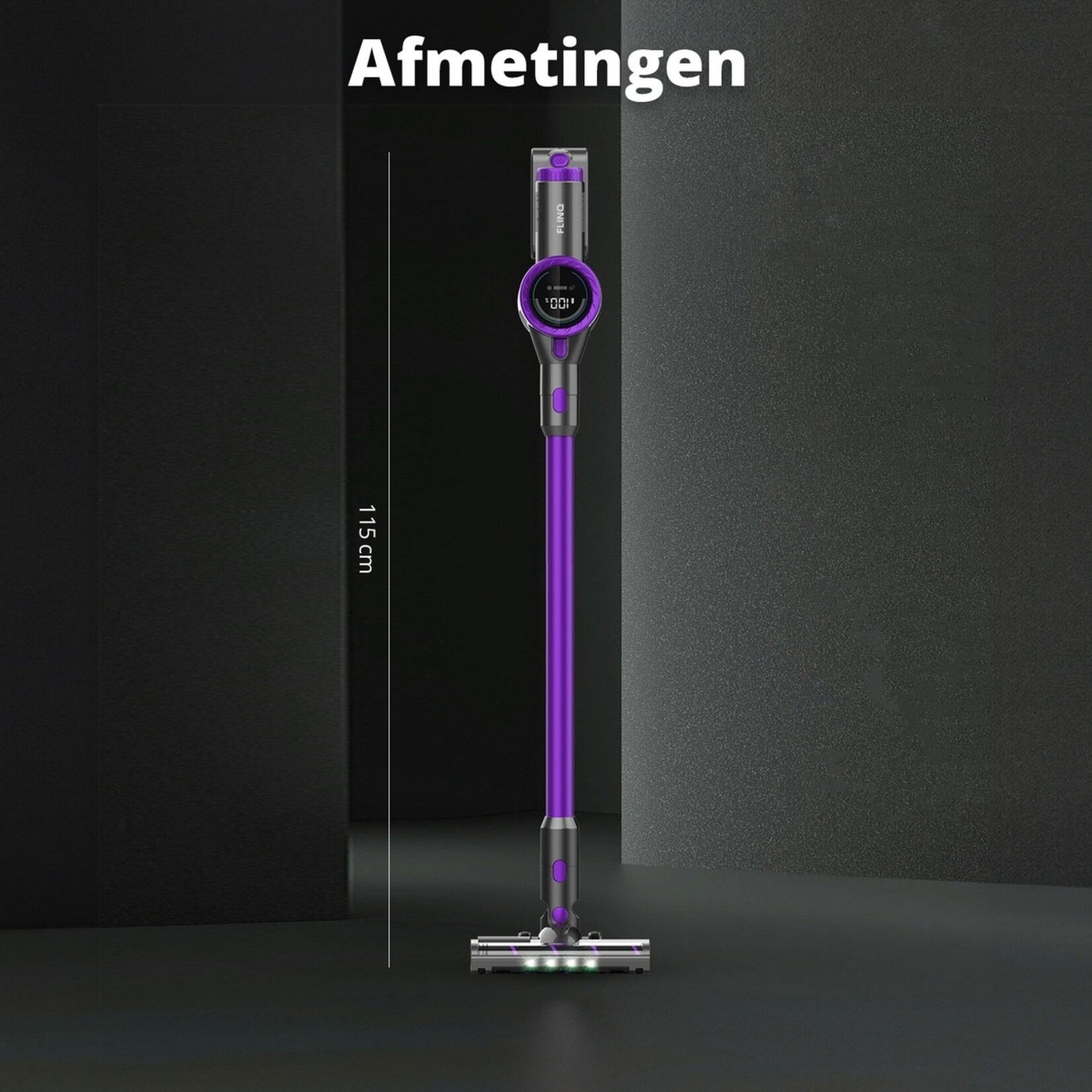 FlinQ 3-in-1 Steelstofzuiger met Dweilfunctie en Kruimelzuiger – Snoerloos met Opzetstukken